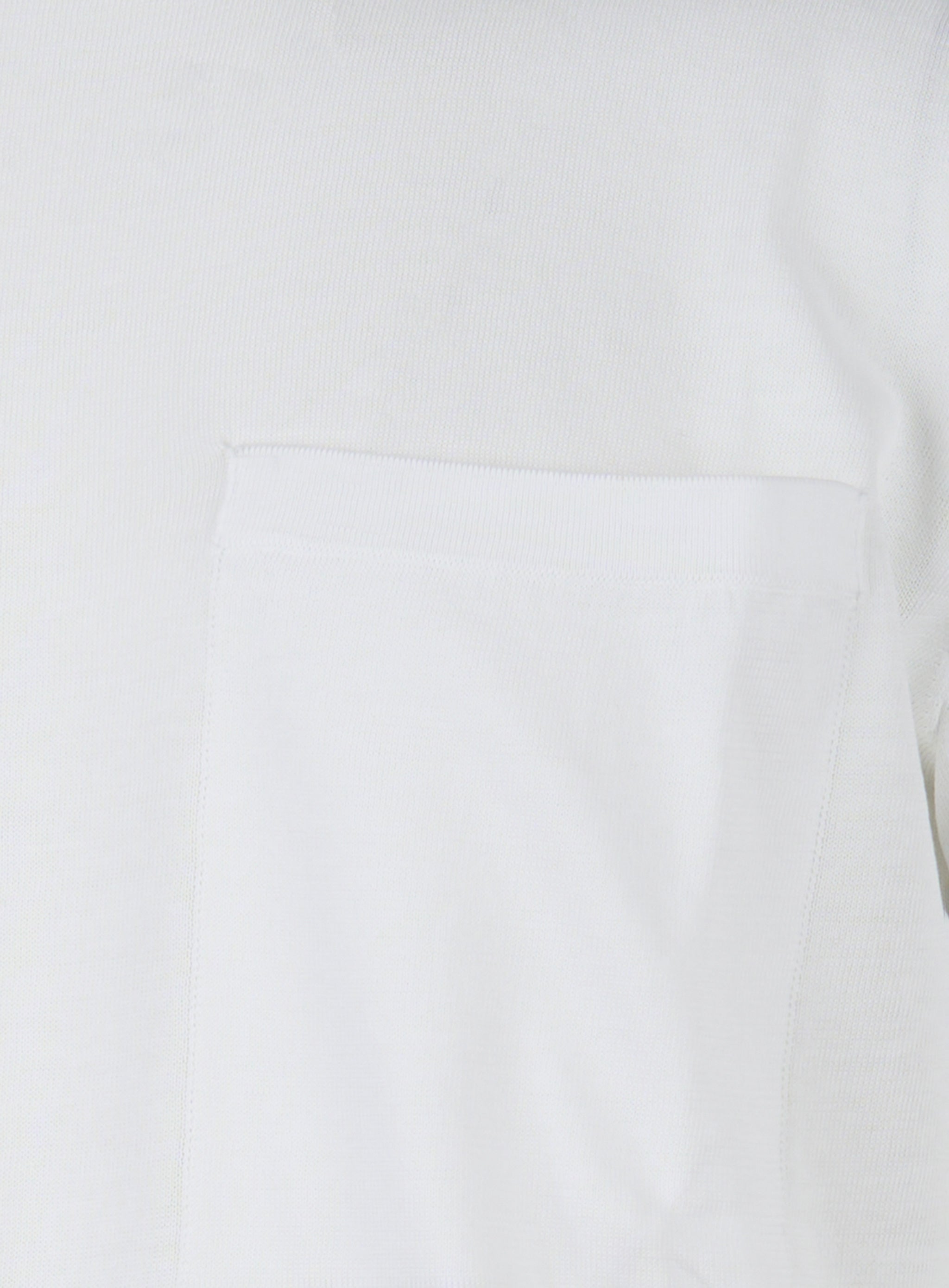Maglia girocollo patch tinta unita finezza 16 Bianco