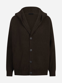 Cardigan oversized pescatore marrone