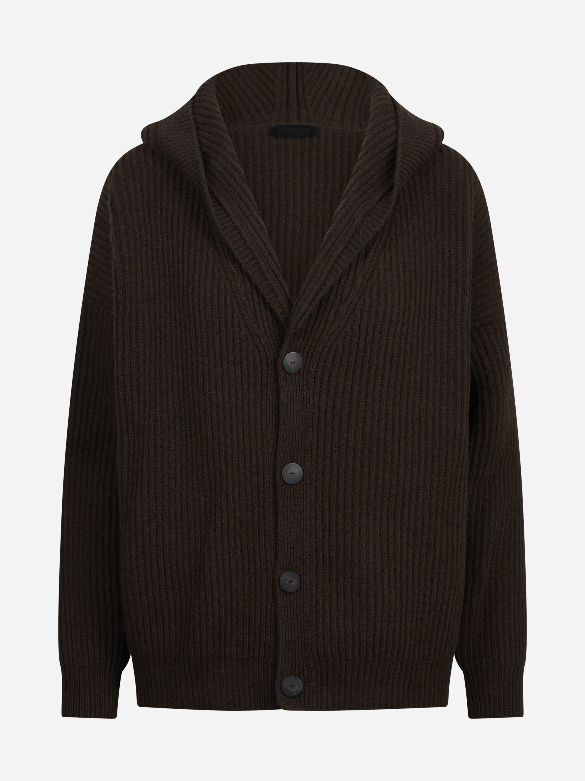Cardigan oversized pescatore marrone