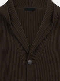Cardigan oversized pescatore marrone