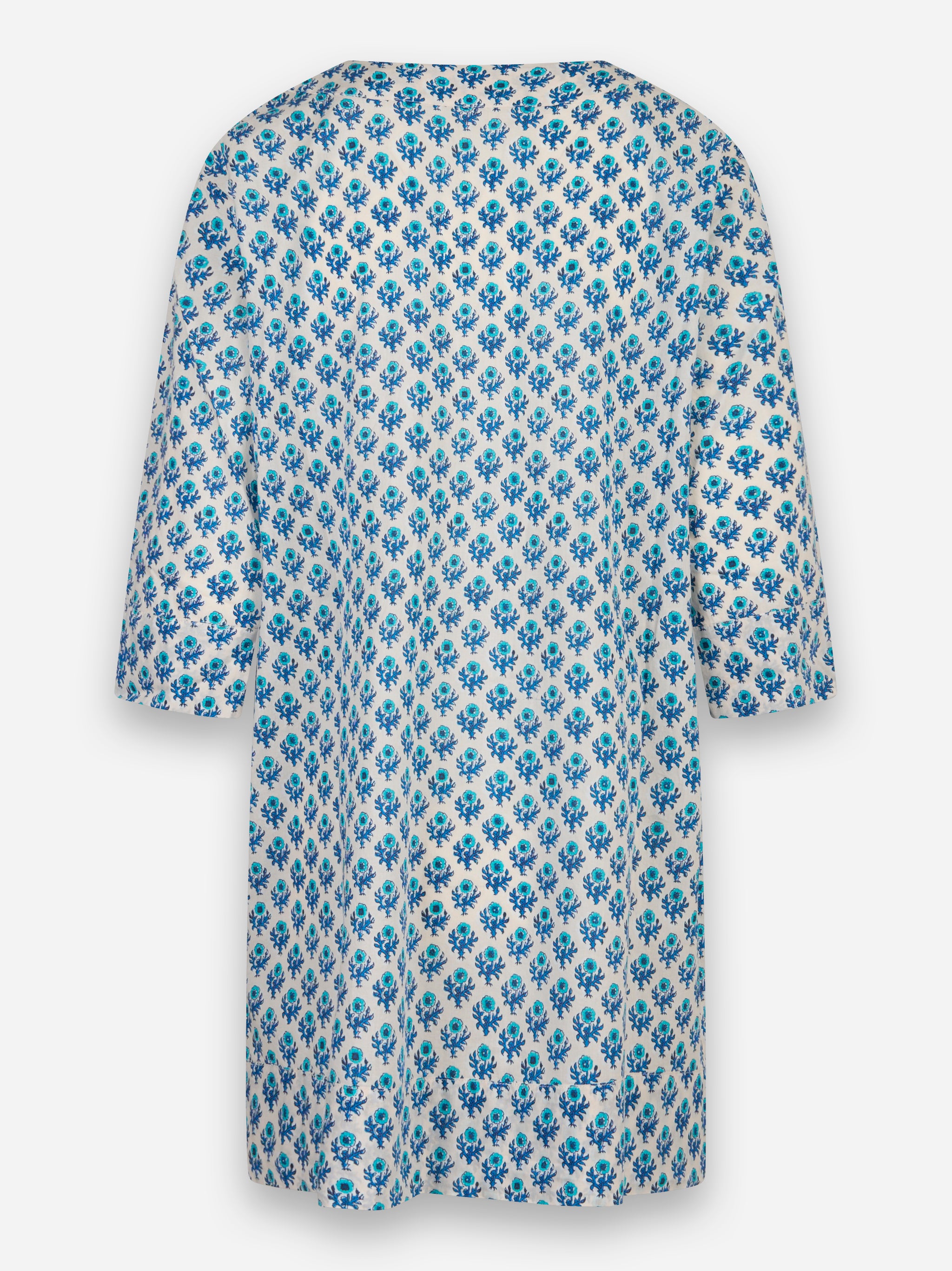 Abito Macha in cotone con stampa floreale Blu