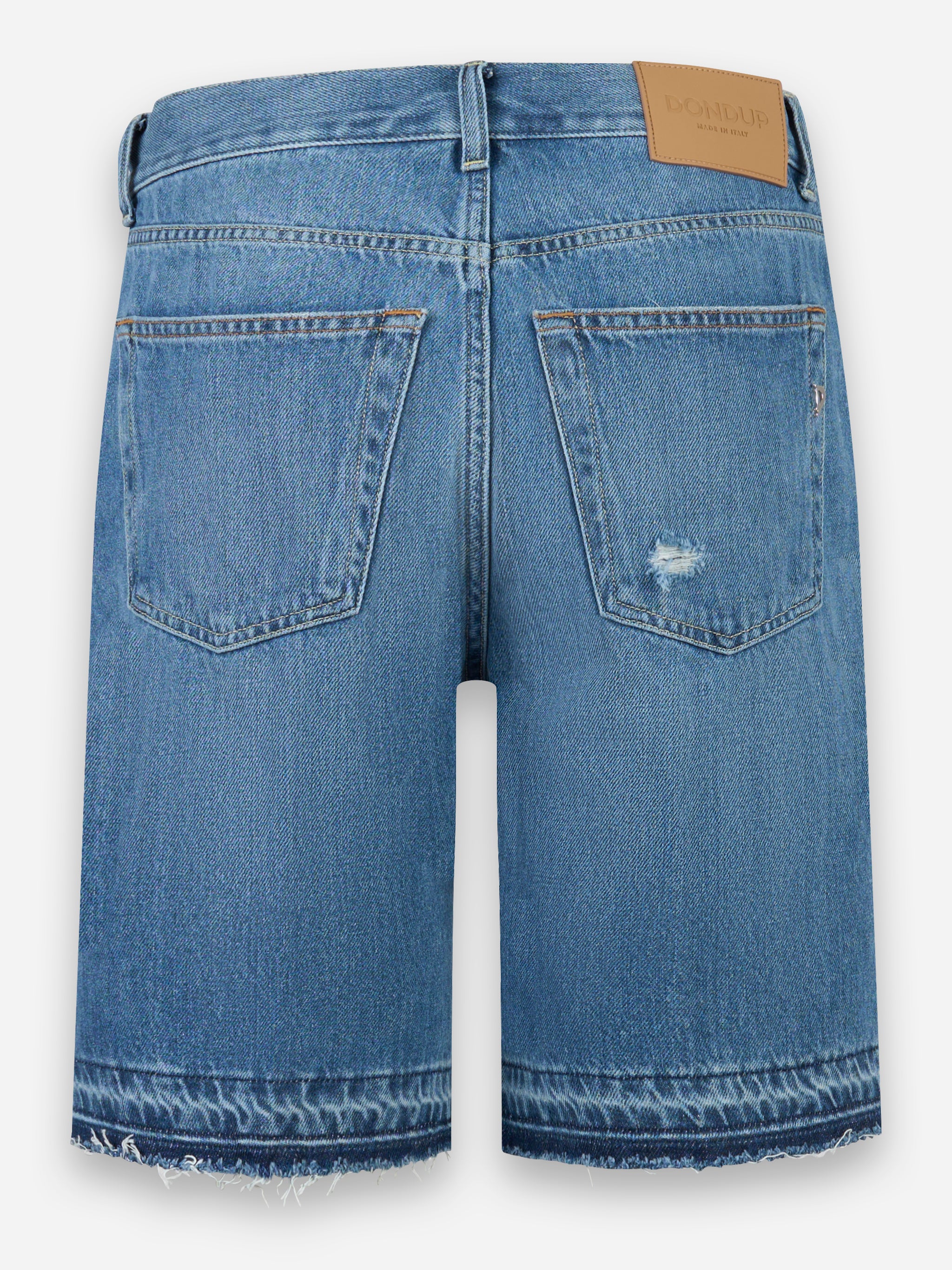 Shorts Dade in denim con dettagli used Blu