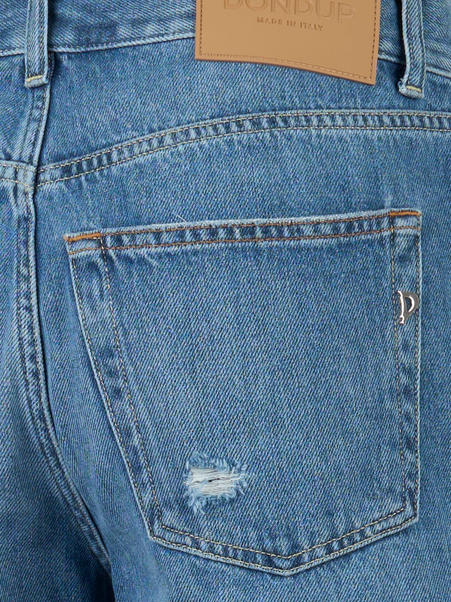 Shorts Dade in denim con dettagli used Blu
