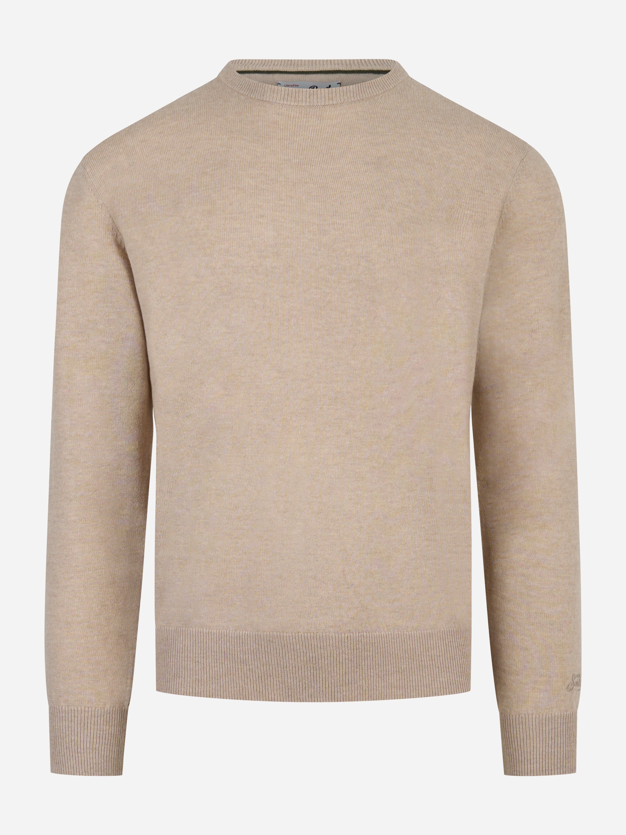 Maglia Regent in lana merinos e cashmere Beige