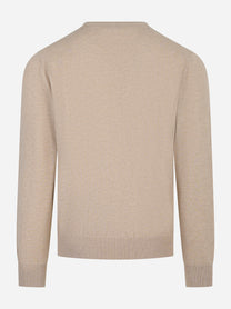 Maglia Regent in lana merinos e cashmere Beige