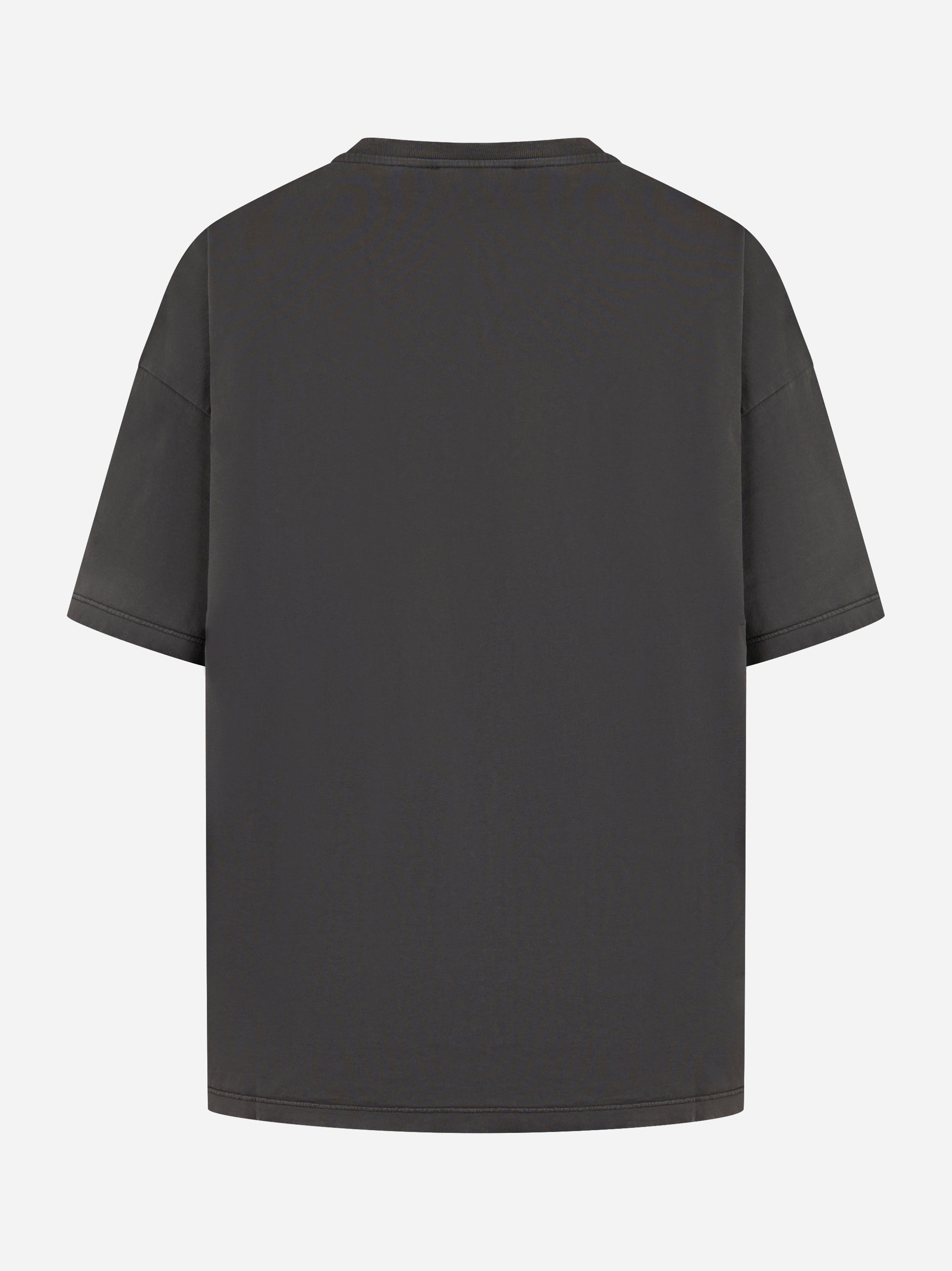 T-shirt girocollo over in jersey Nera