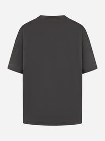 T-shirt girocollo over in jersey Nera