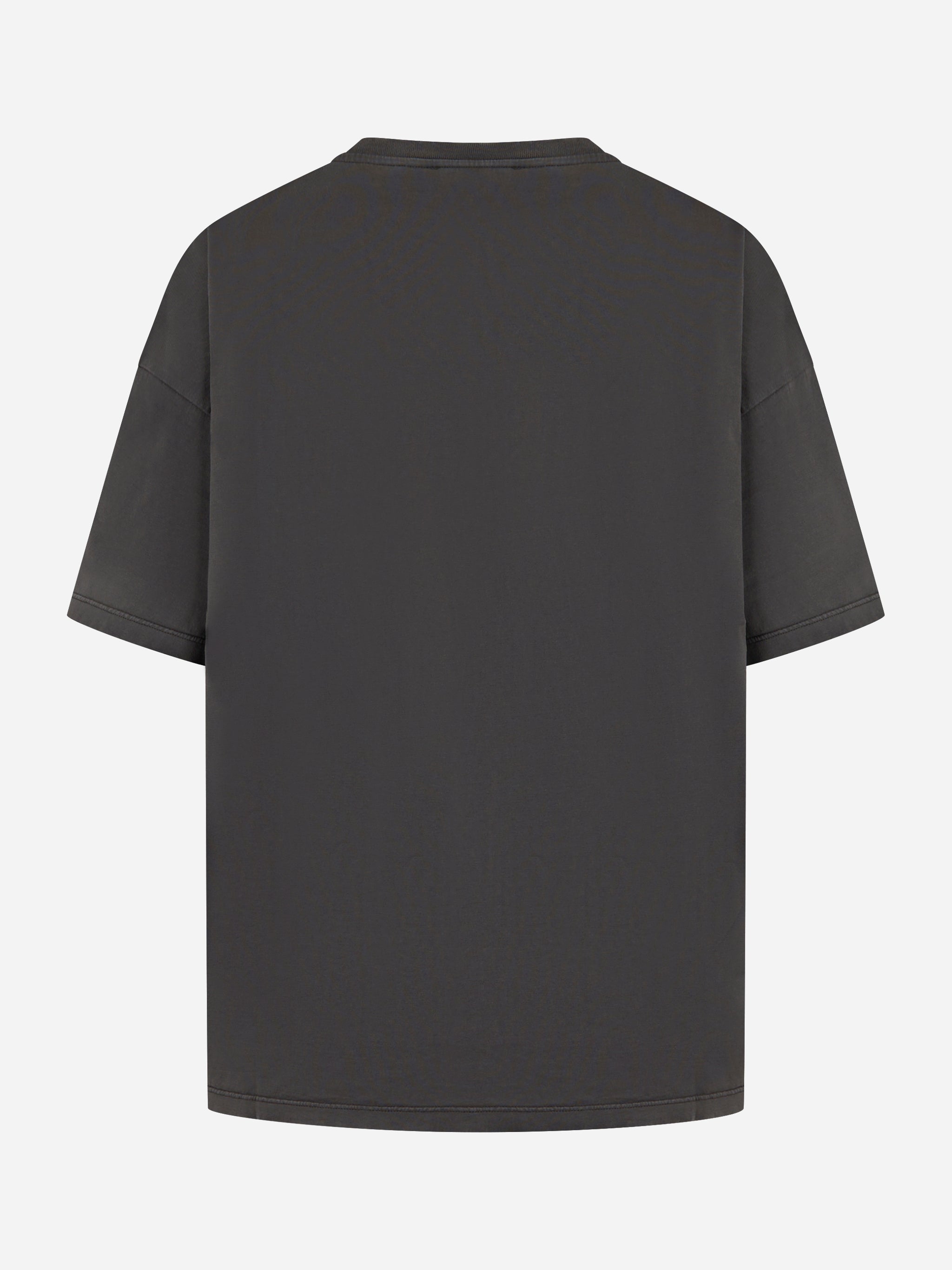T-shirt girocollo over in jersey Nera