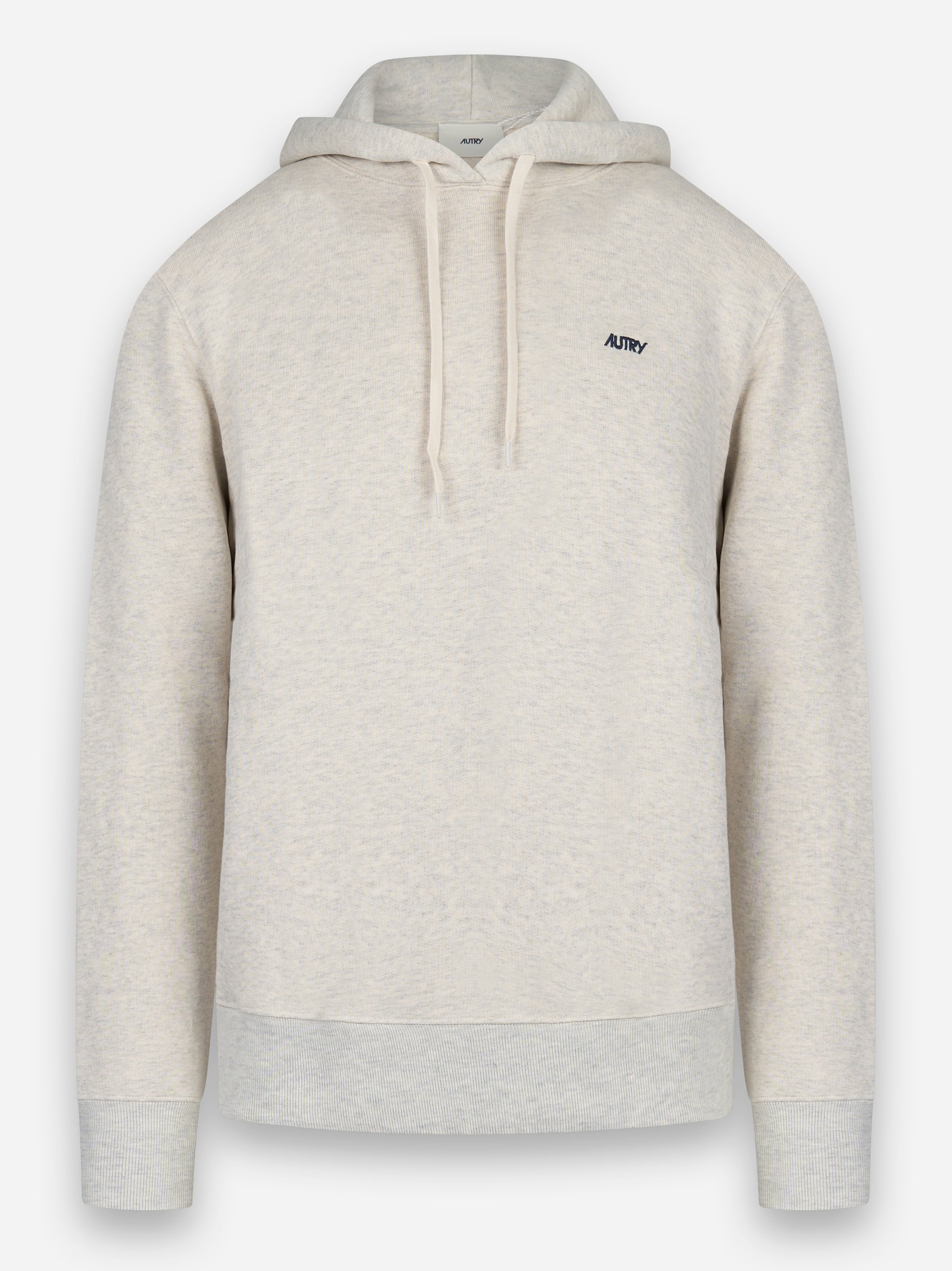 Hoodie con logo ricamato Grigio
