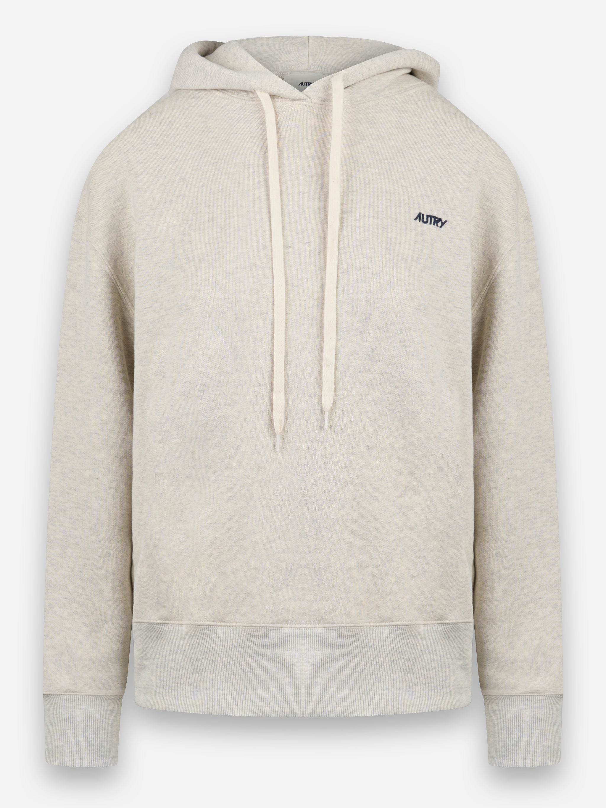 Hoodie con logo ricamato Grigio