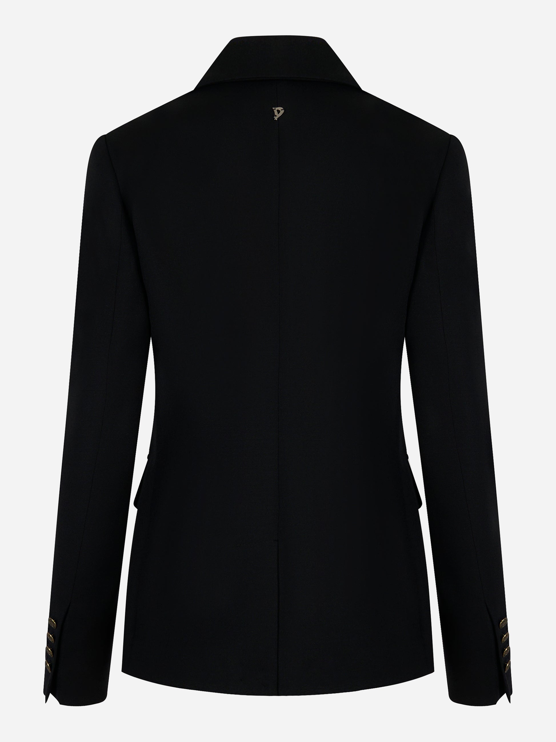 Blazer doppiopetto nero con bottoni gioiello Nero