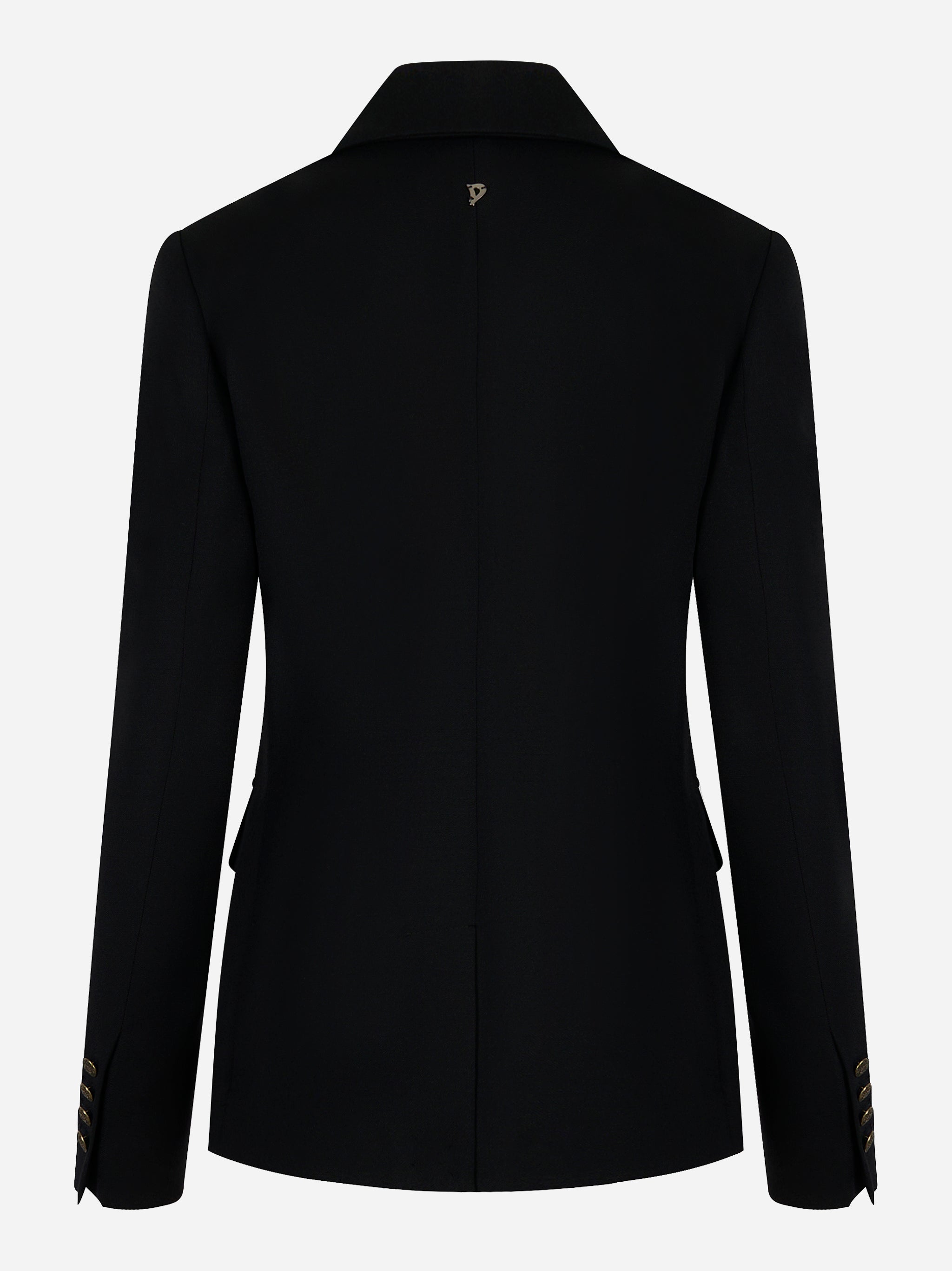 Blazer doppiopetto nero con bottoni gioiello Nero