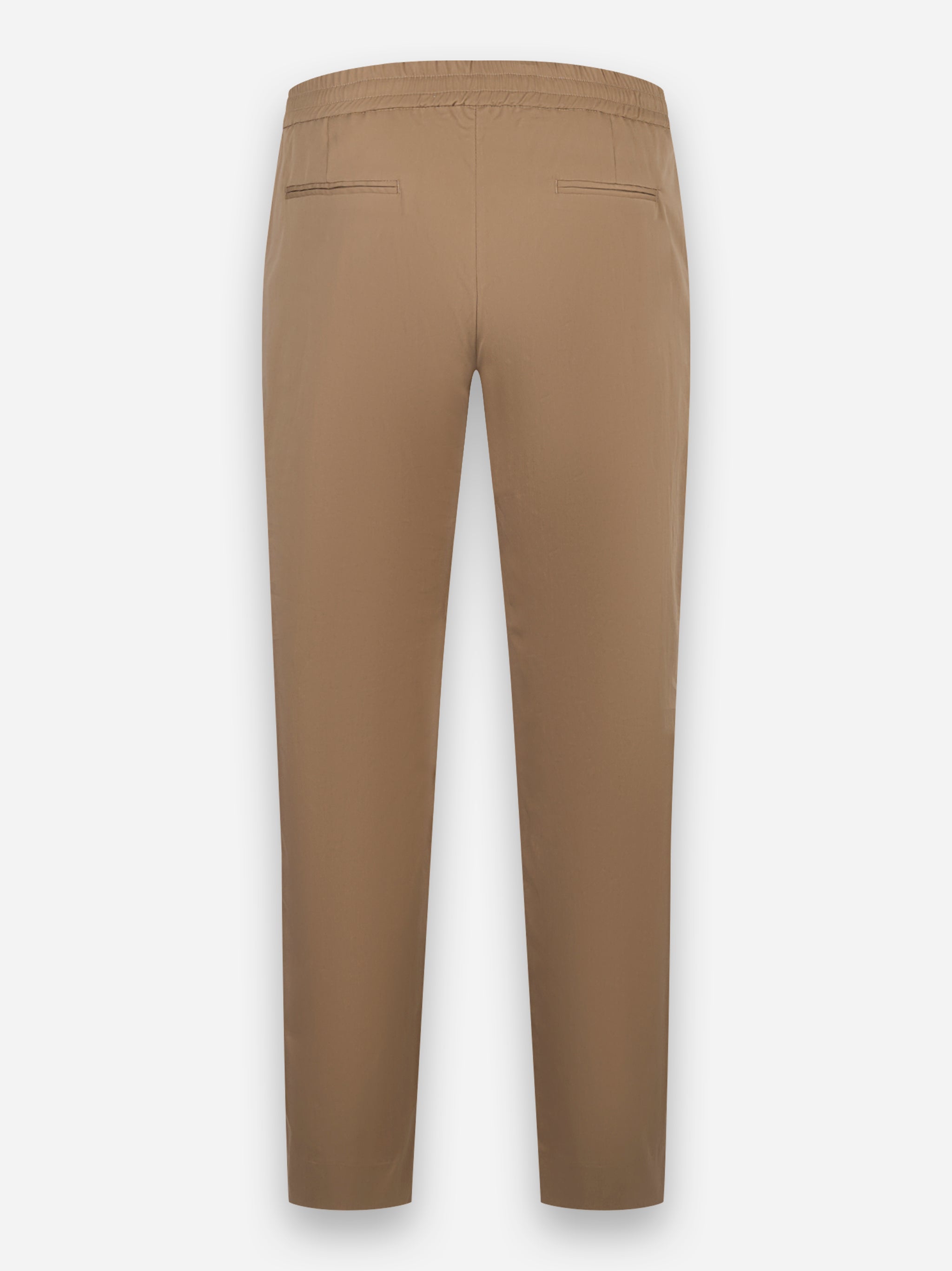 Pantalone Erika in popeline con elastico in vita Beige
