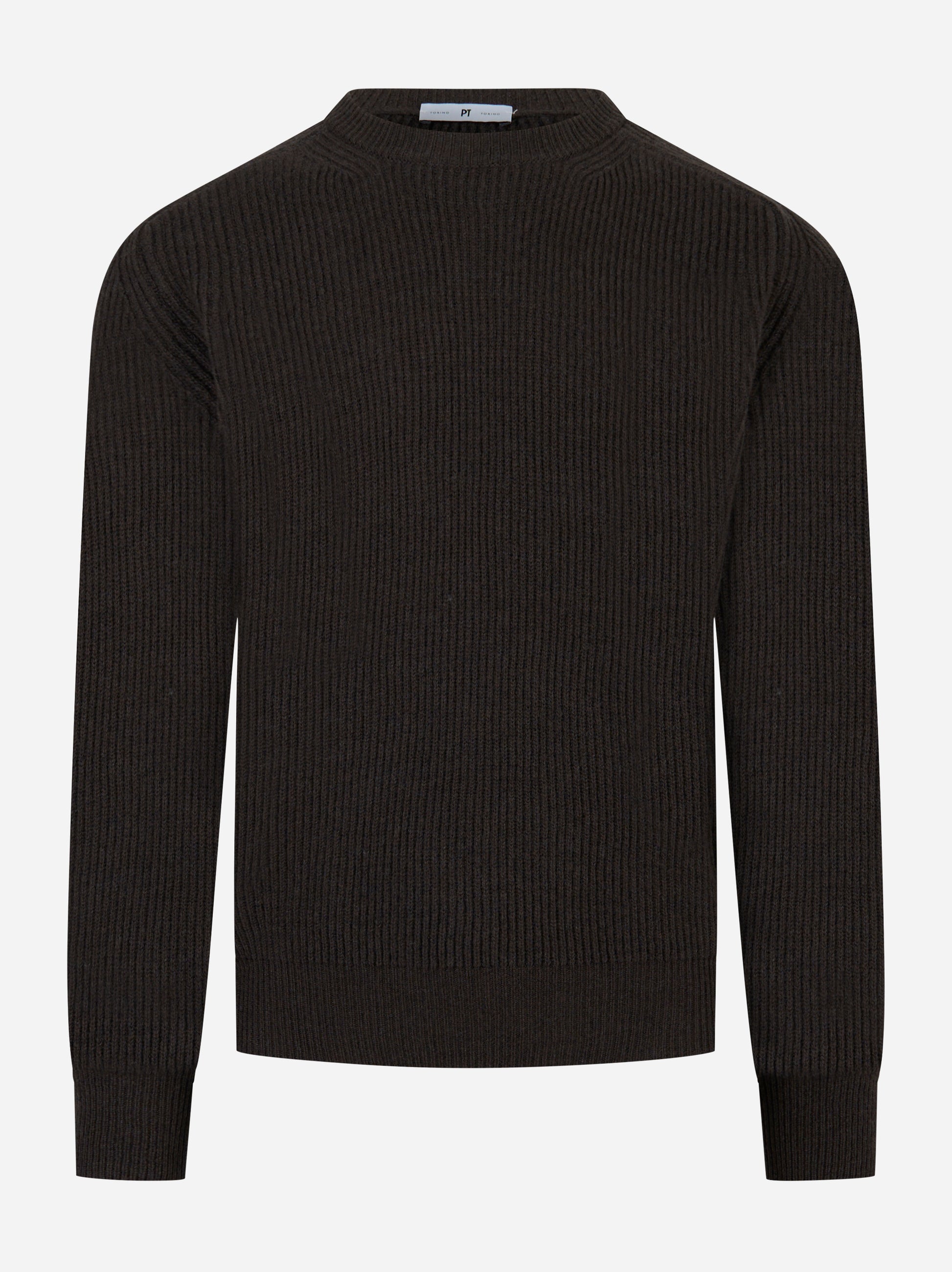 Maglia girocollo regular Marrone