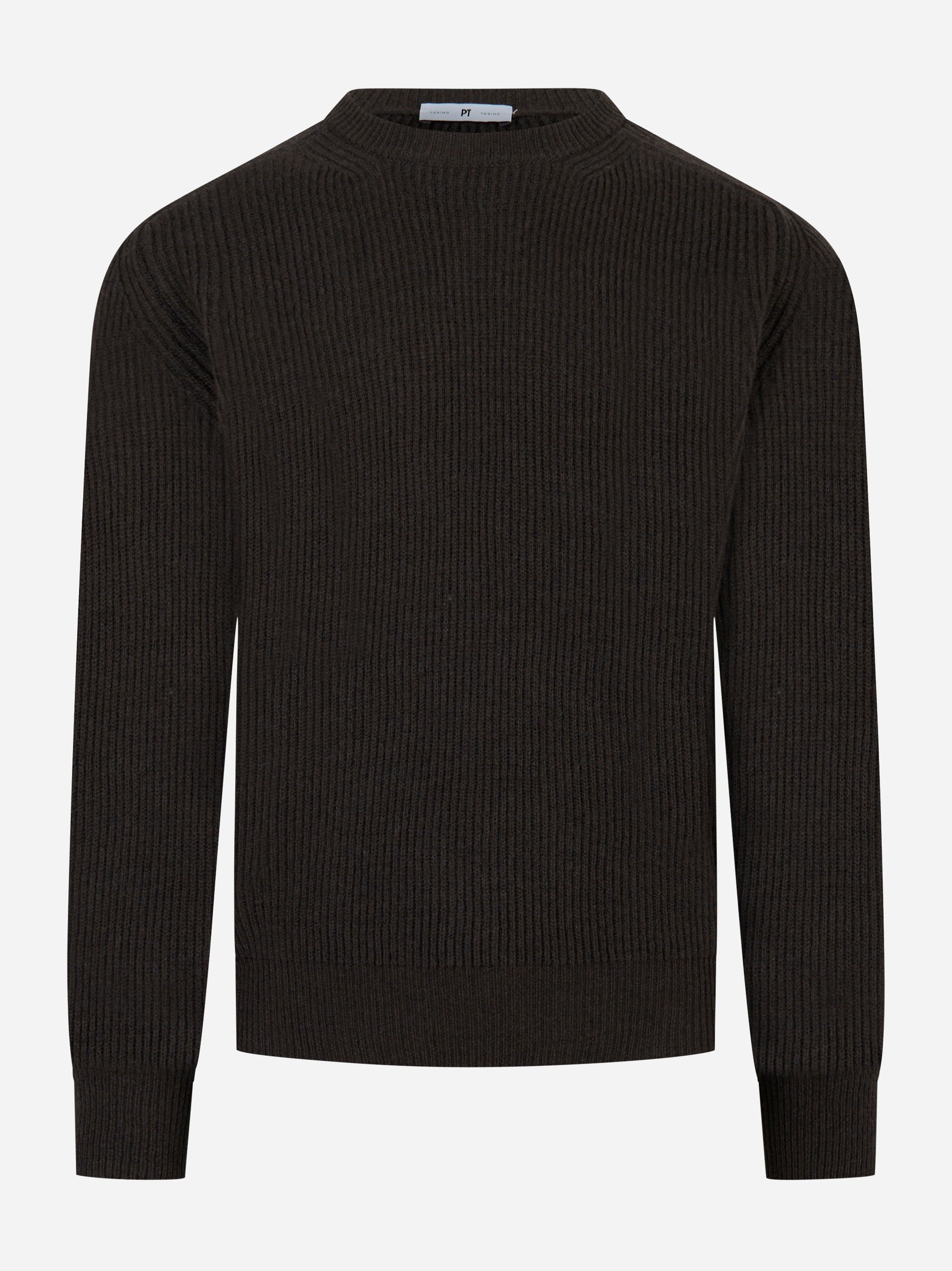 Maglia girocollo regular Marrone