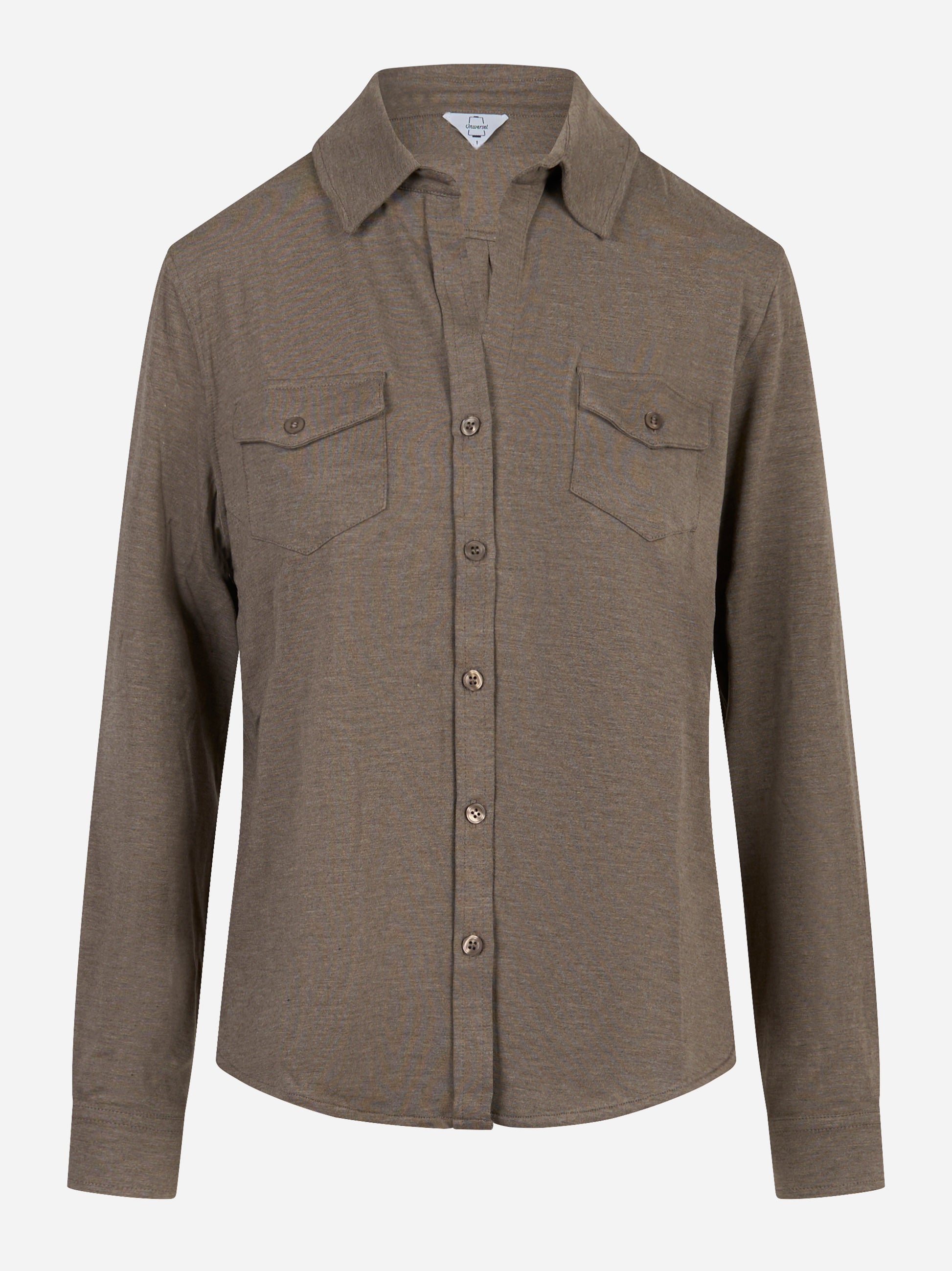 Camicia in jersey di viscosa Marrone