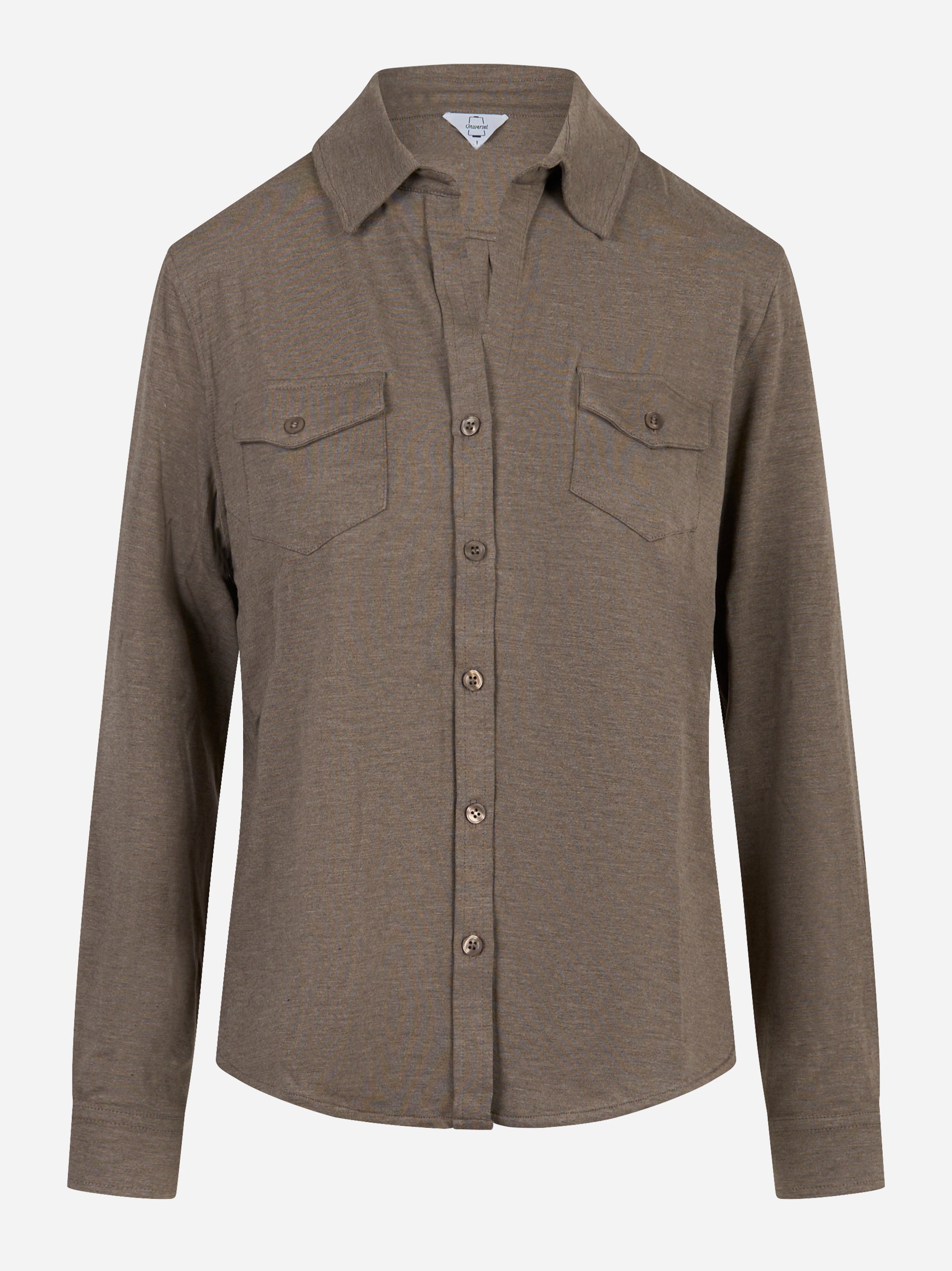 Camicia in jersey di viscosa Marrone