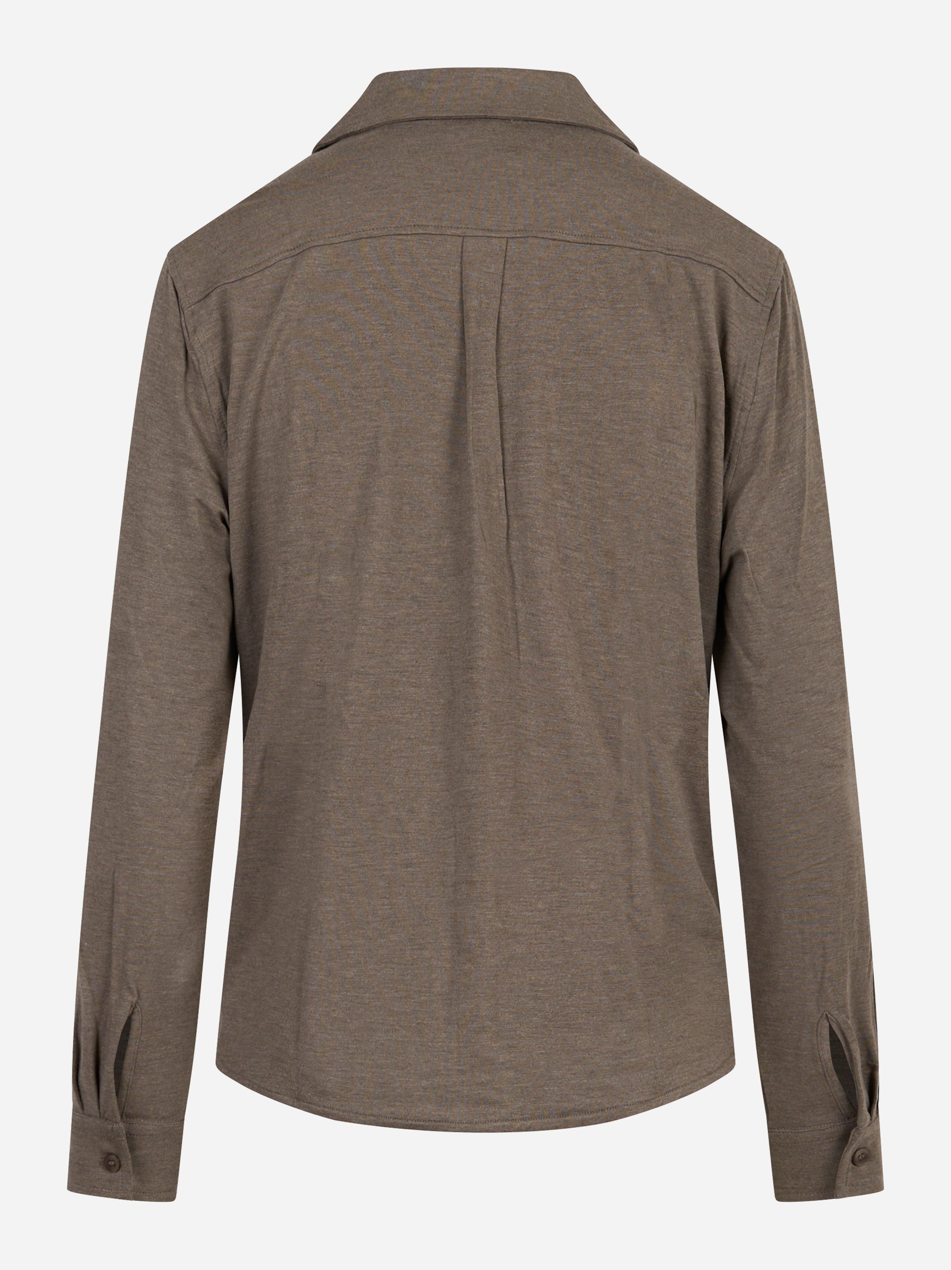 Camicia in jersey di viscosa Marrone