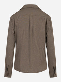 Camicia in jersey di viscosa Marrone