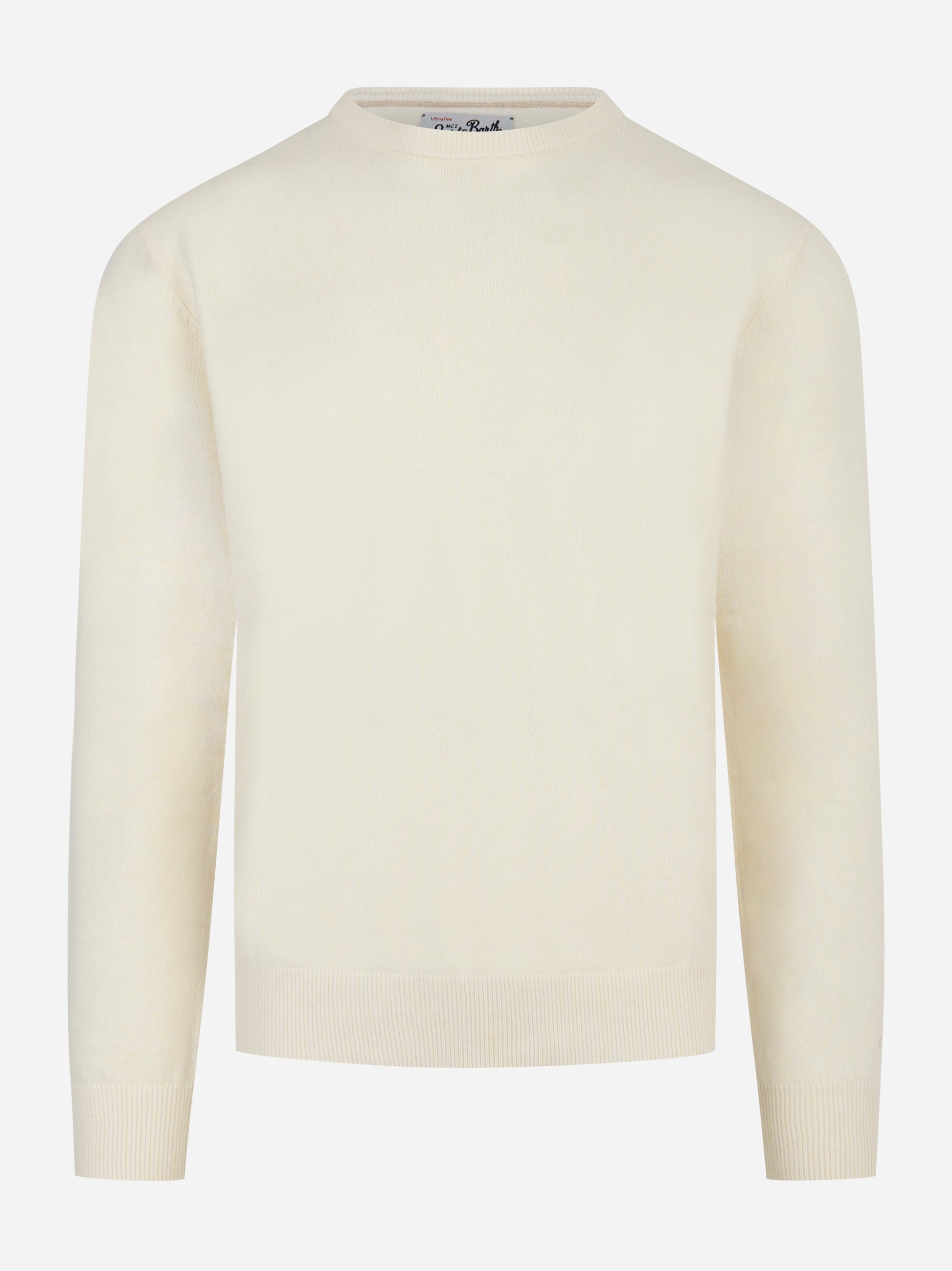 Maglia Regent in lana merinos e cashmere Bianca