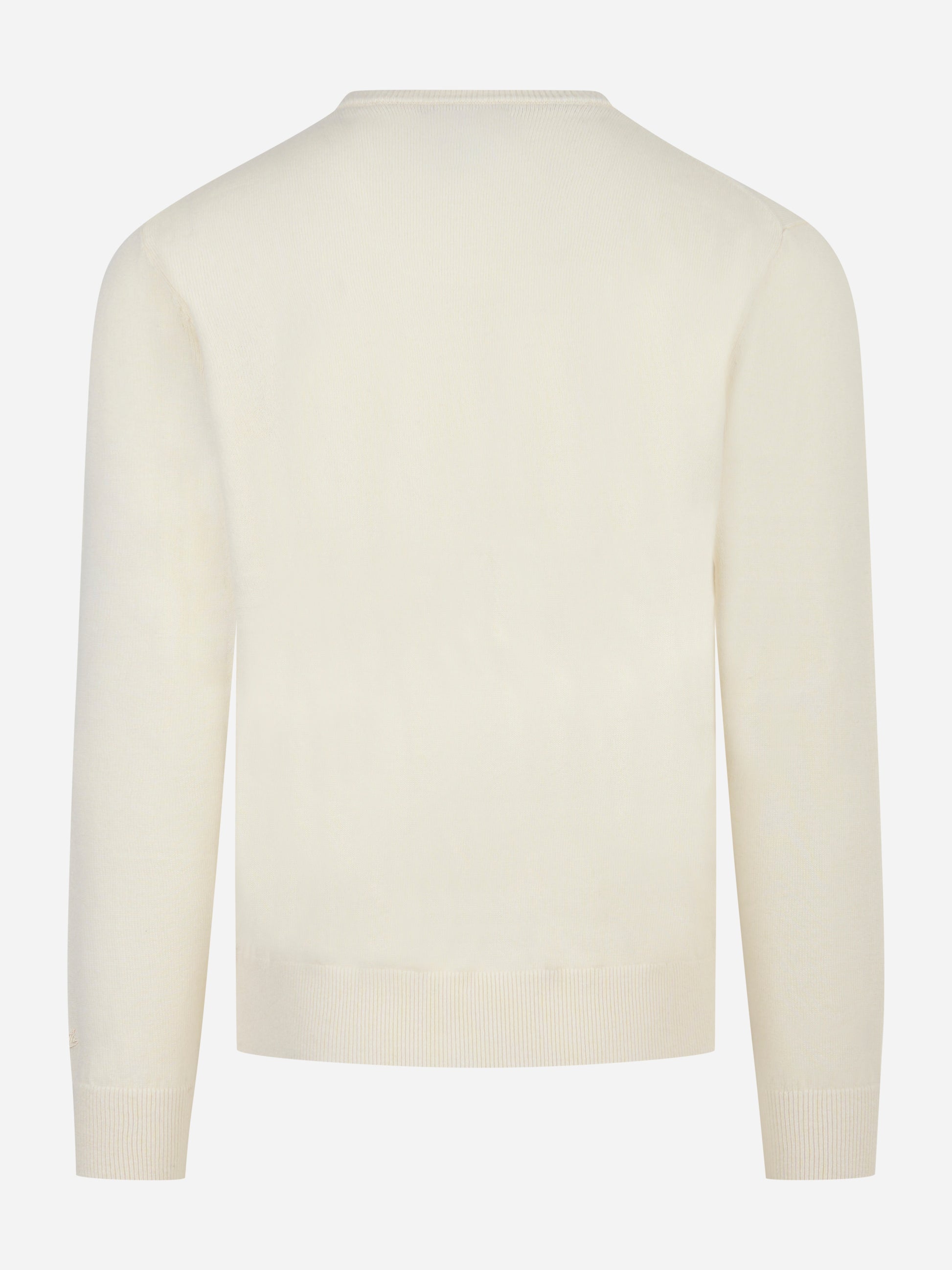 Maglia Regent in lana merinos e cashmere Bianca
