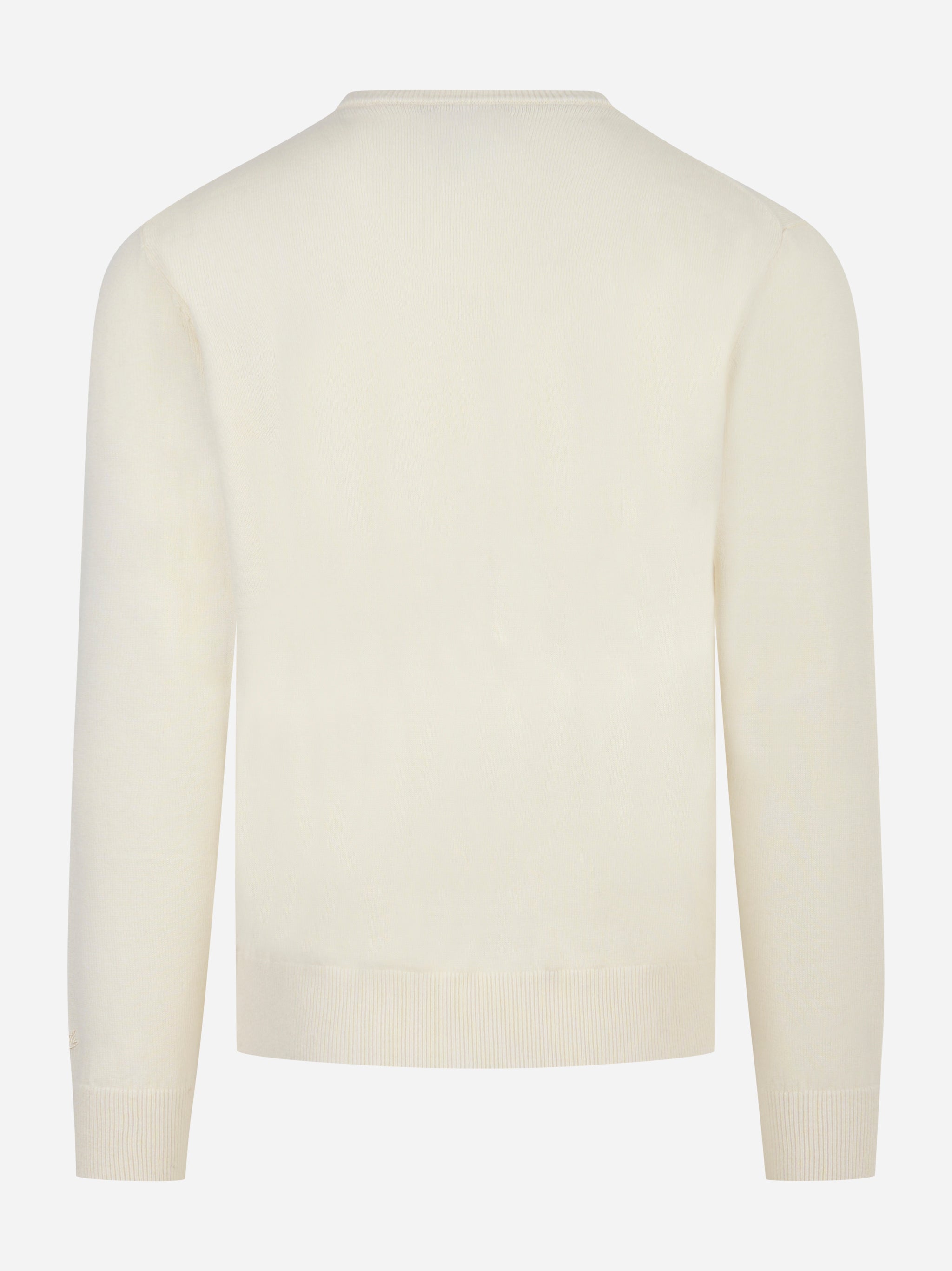Maglia Regent in lana merinos e cashmere Bianca