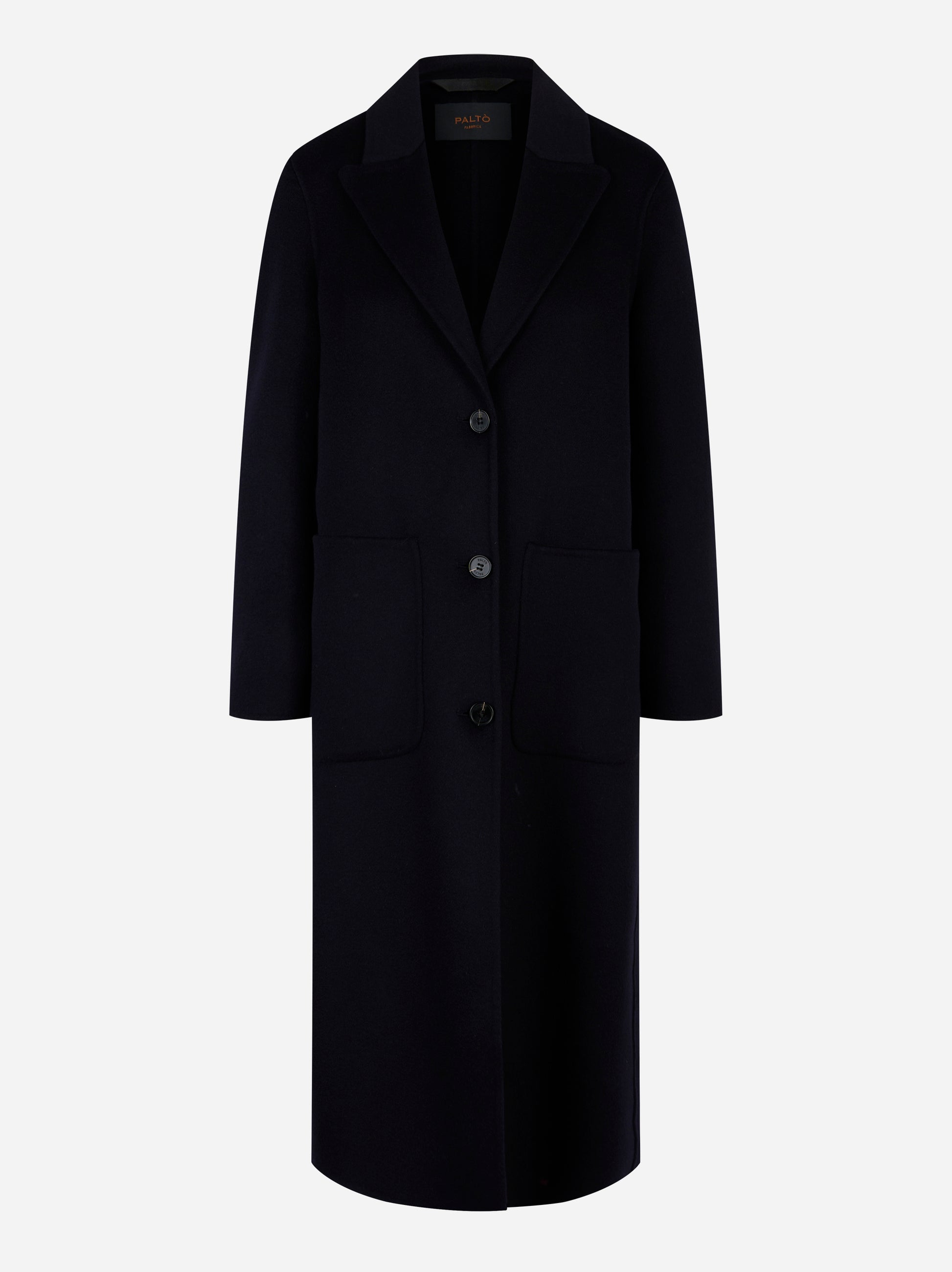 Cappotto monopetto elsa in lana double Blu