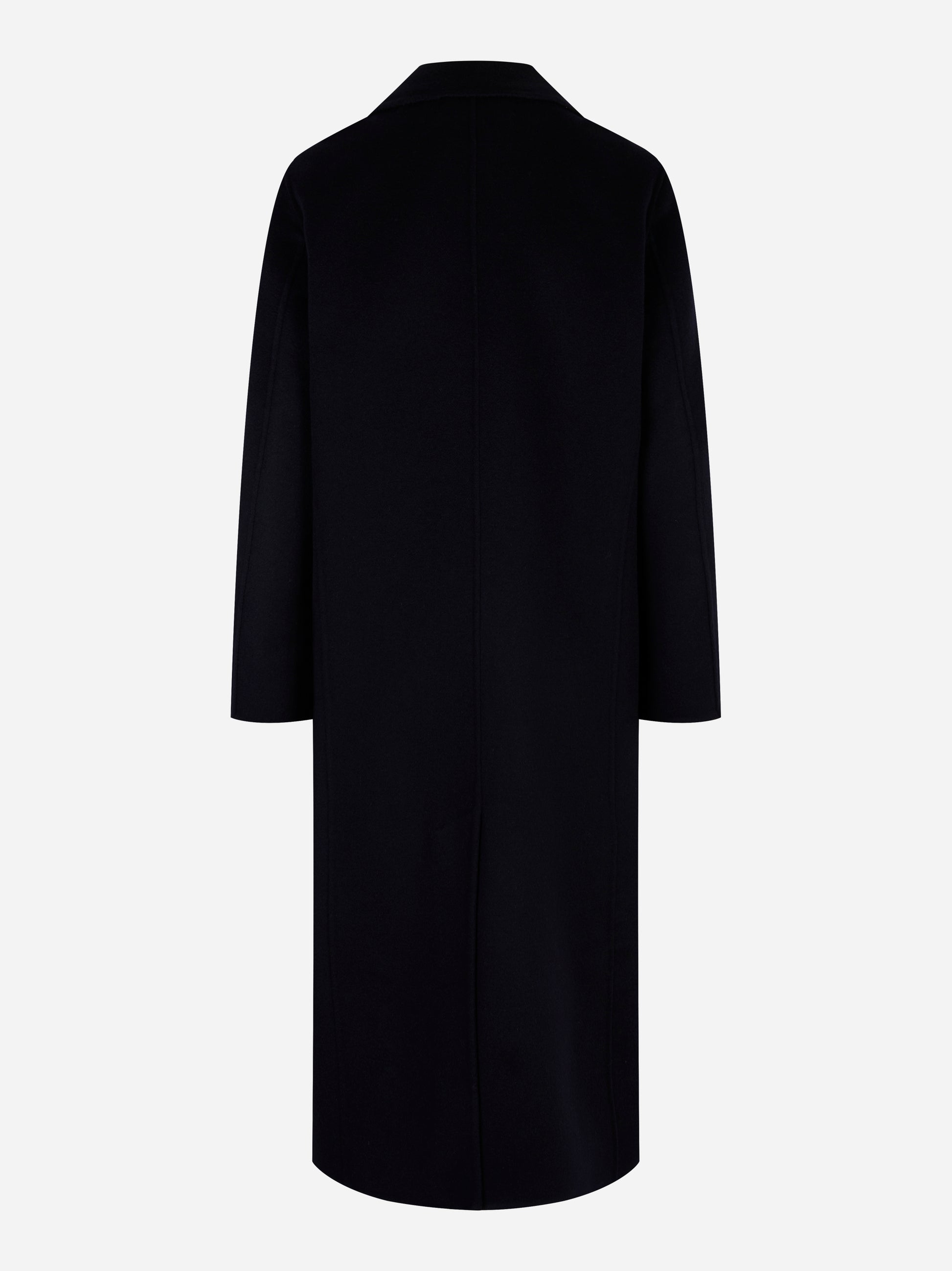 Cappotto monopetto elsa in lana double Blu