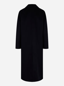 Cappotto monopetto elsa in lana double Blu