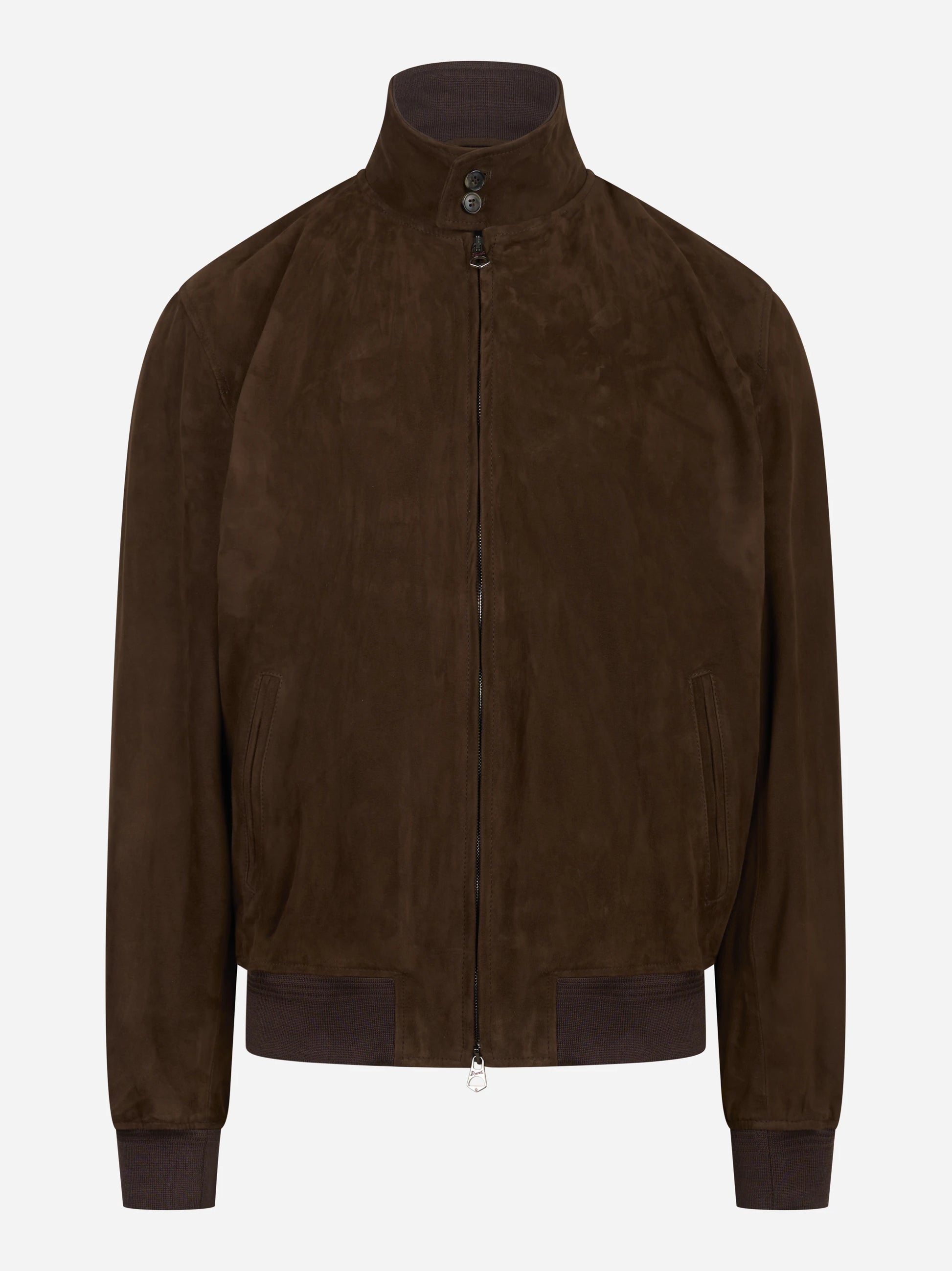 Bomber Jeff in pelle scamosciata marrone