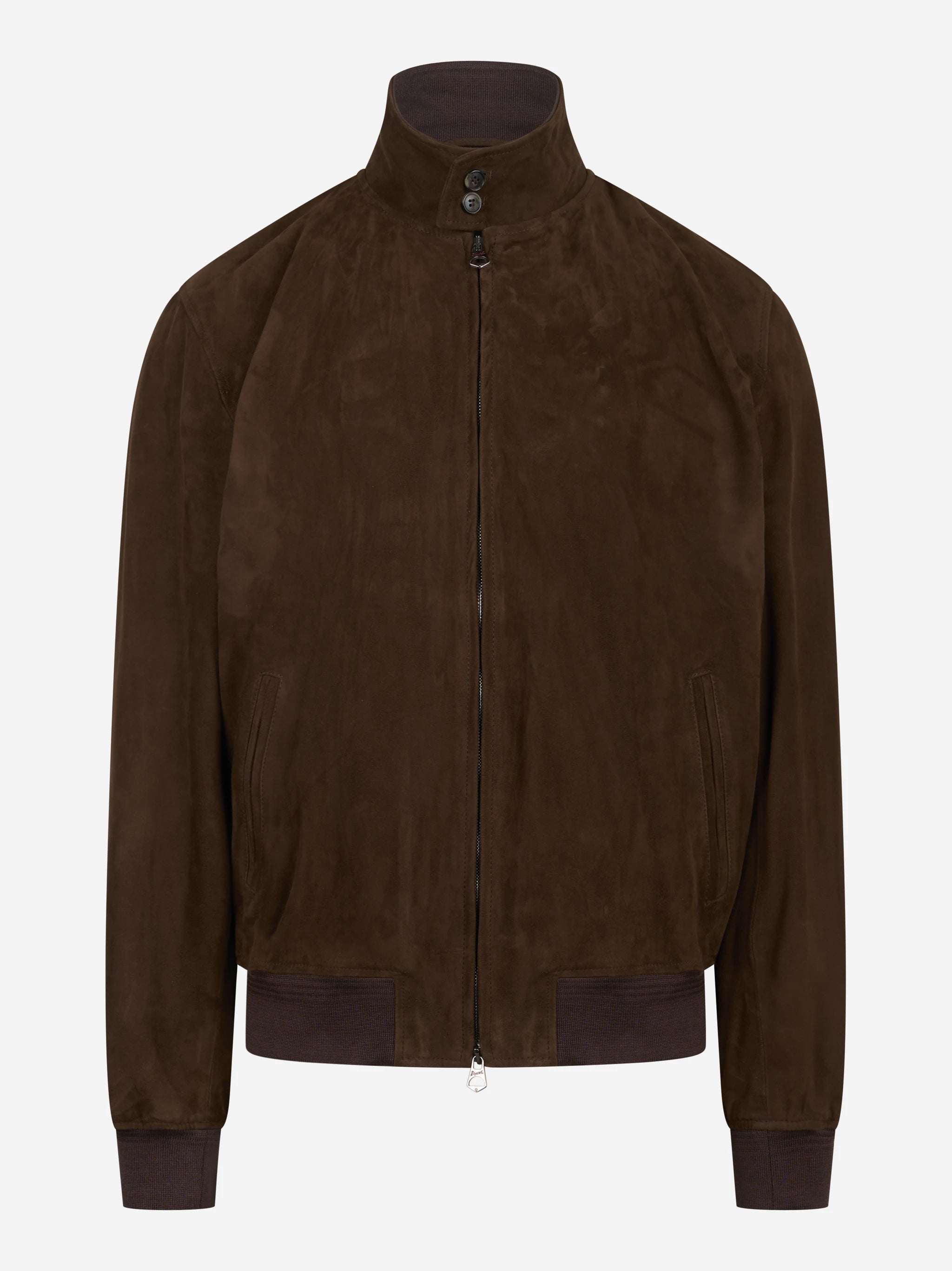 Bomber Jeff in pelle scamosciata marrone