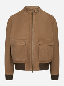 Giacca in pelle New York in suede Beige