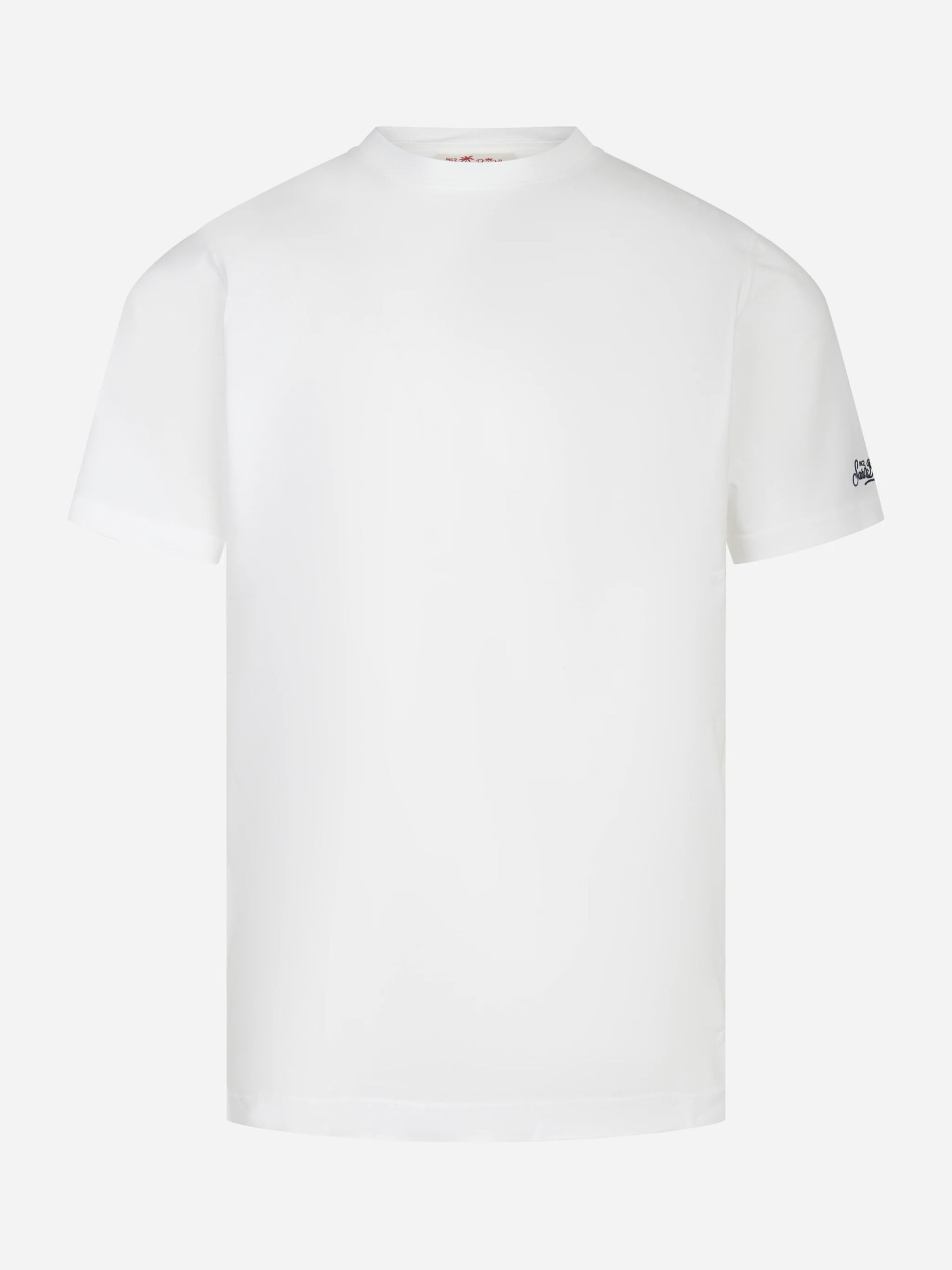 T-shirt Dover bianca con logo ricamato