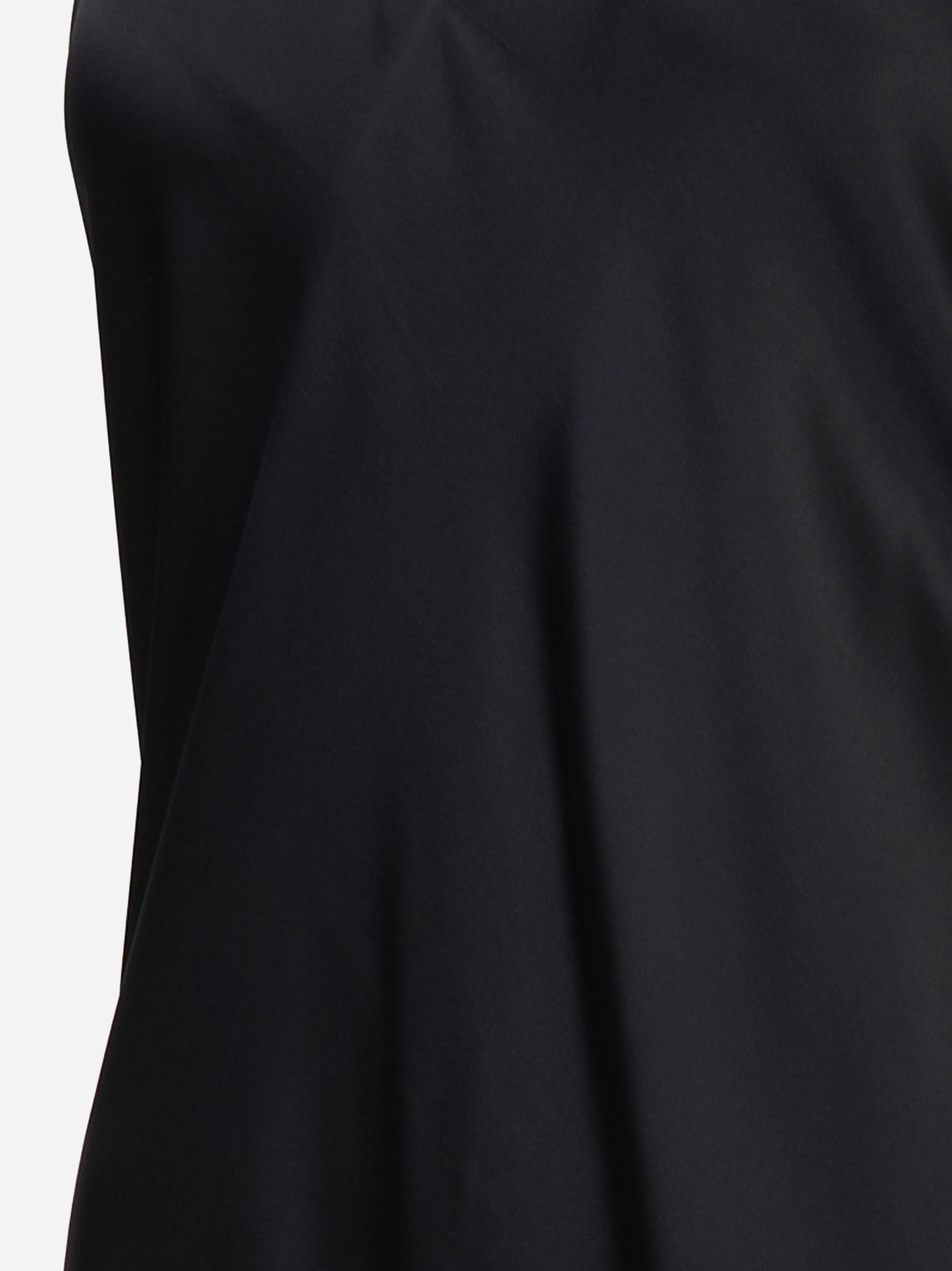 Abito lungo in seta stretch Nero