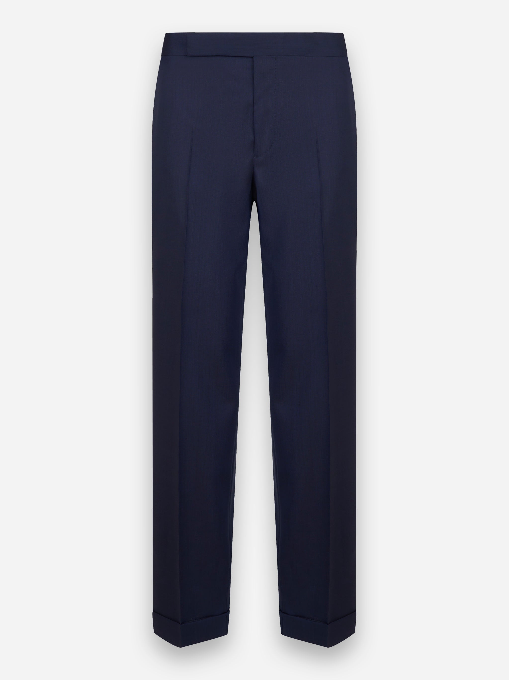Pantalone dritto in fresco lana stretch Blu