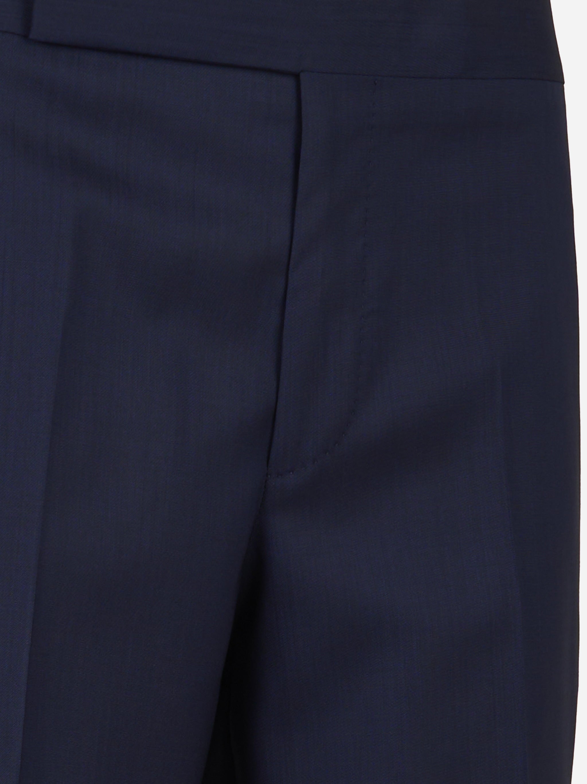 Pantalone dritto in fresco lana stretch Blu