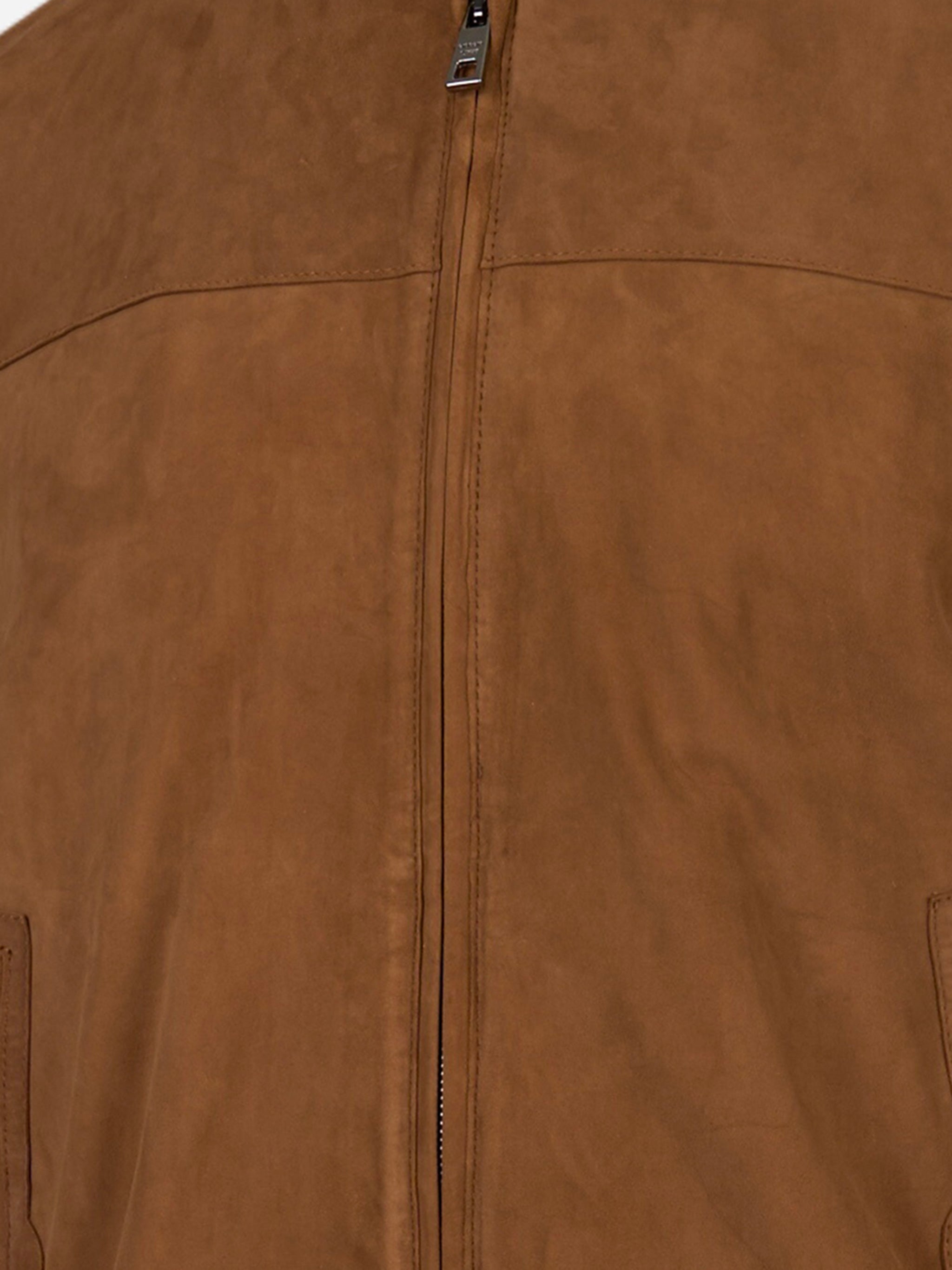 Giacca hoodie in pelle Beige