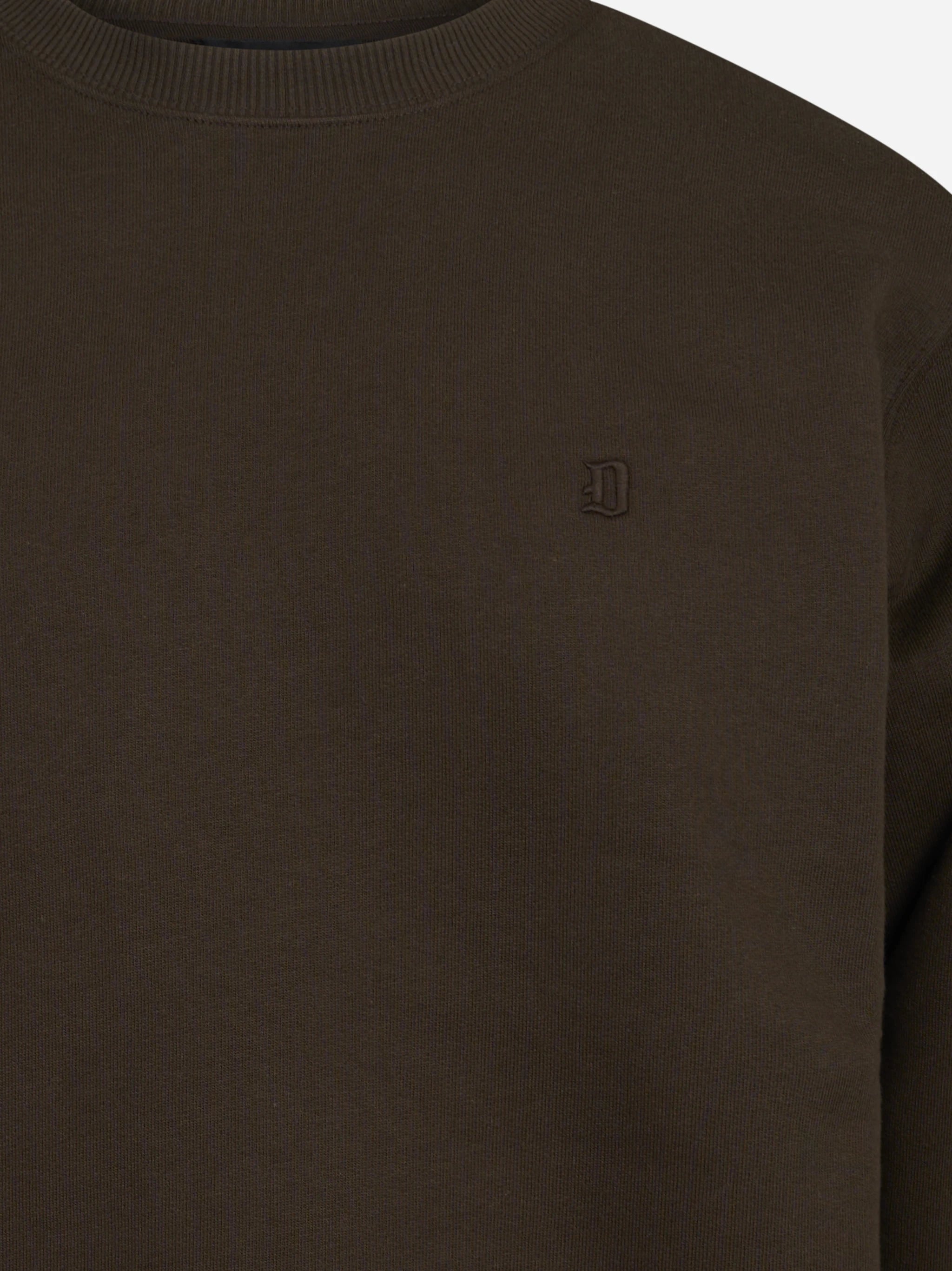 Felpa girocollo regular-fit marrone
