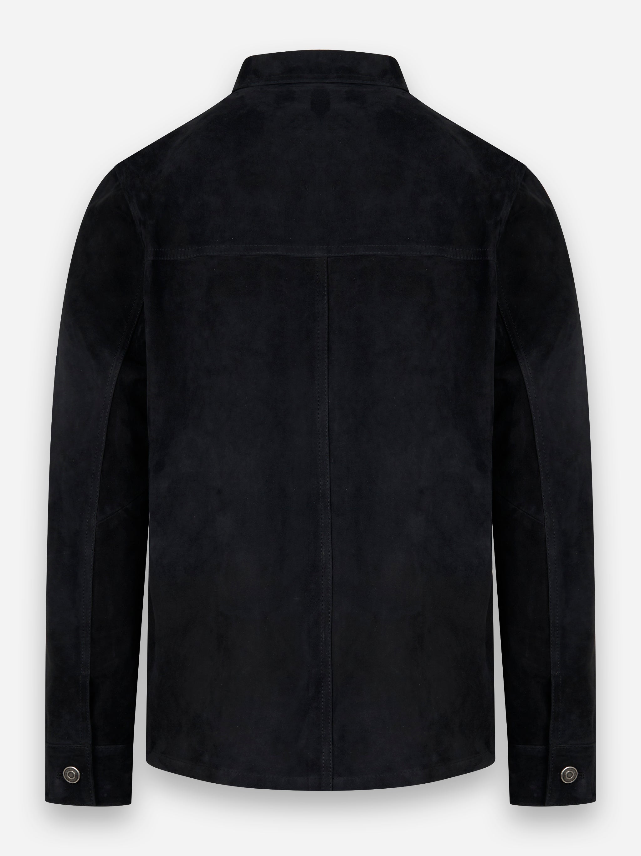 Work shirt in suede Nero