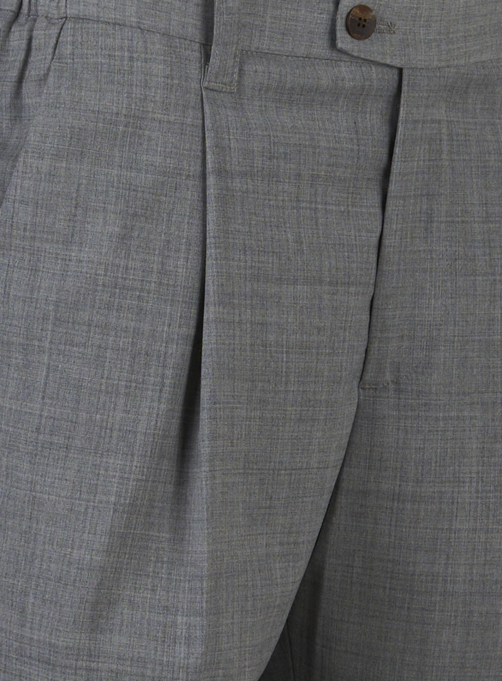 Pantalone con elastico in vita in fresco lana Grigio
