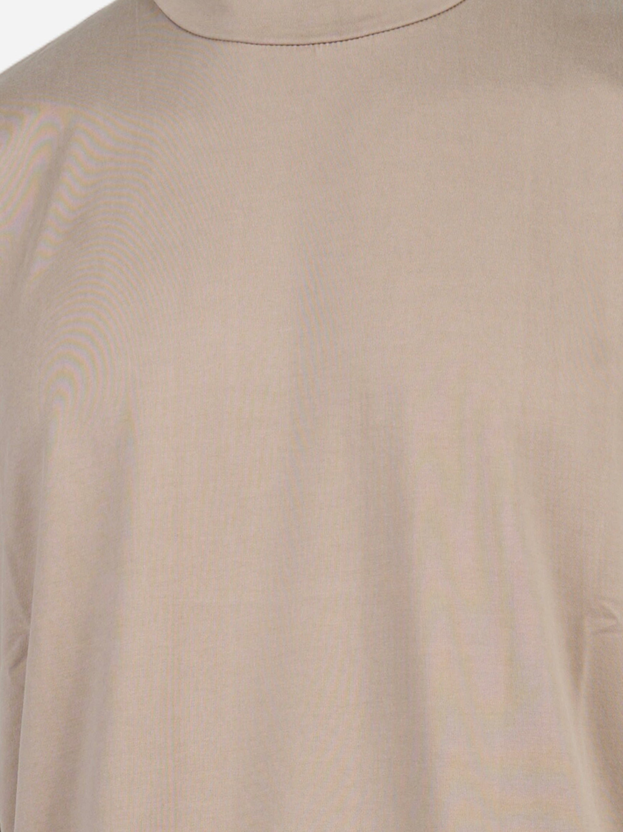 T-shirt manica corta in cupro Beige