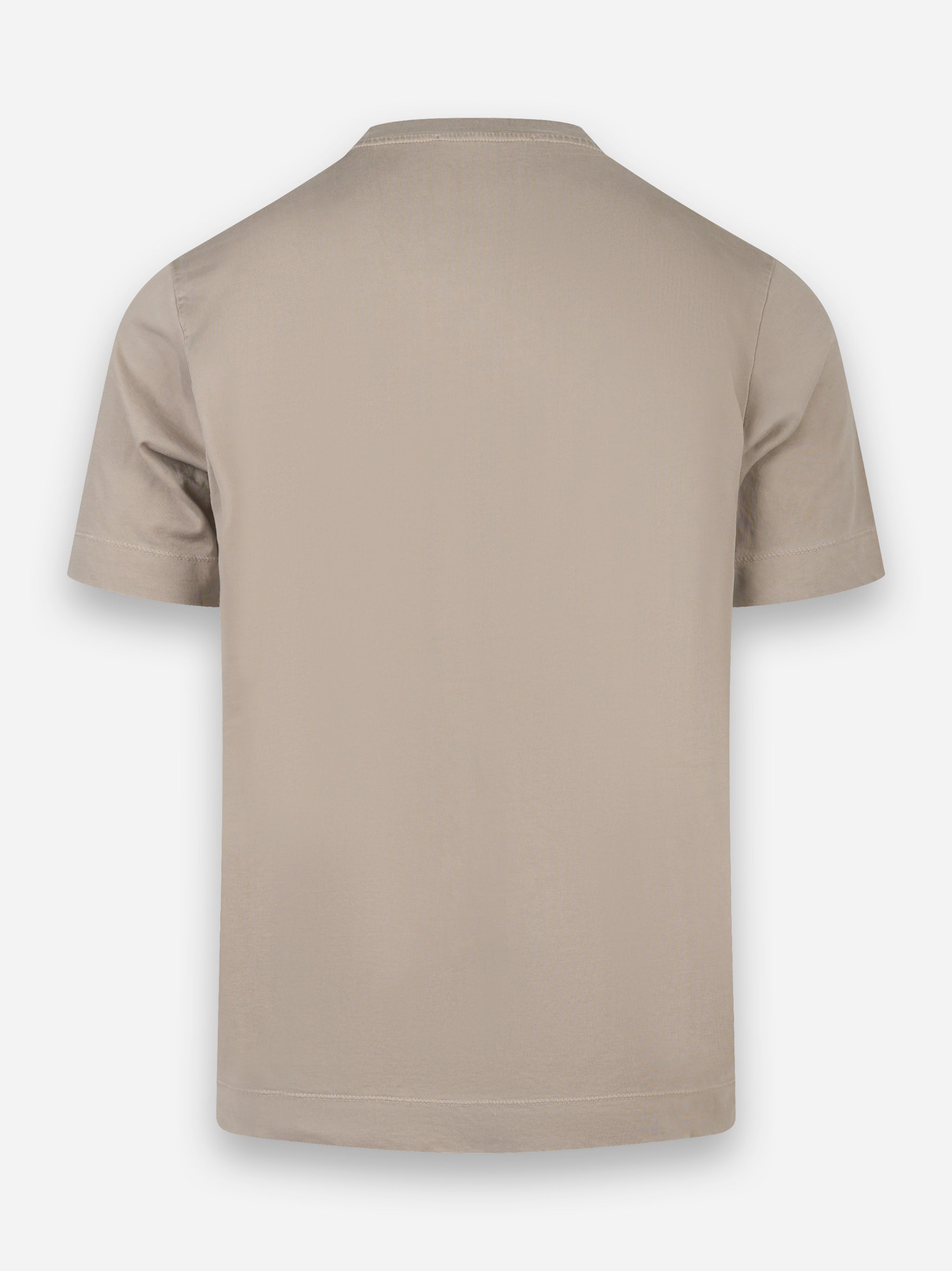 T-shirt manica corta in cupro Beige