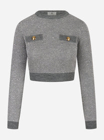 Maglia tricot girocollo Grigio