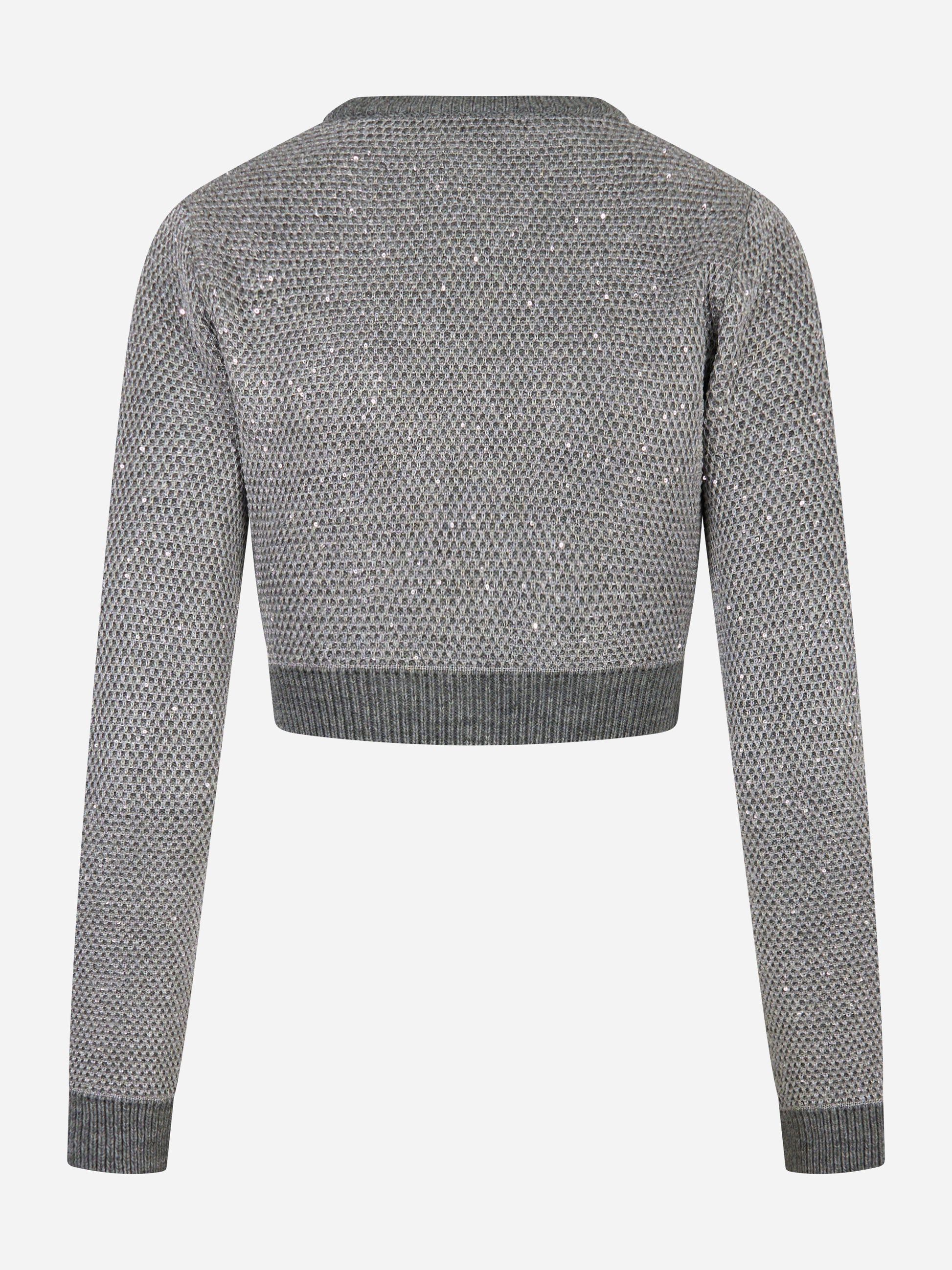 Maglia tricot girocollo Grigio