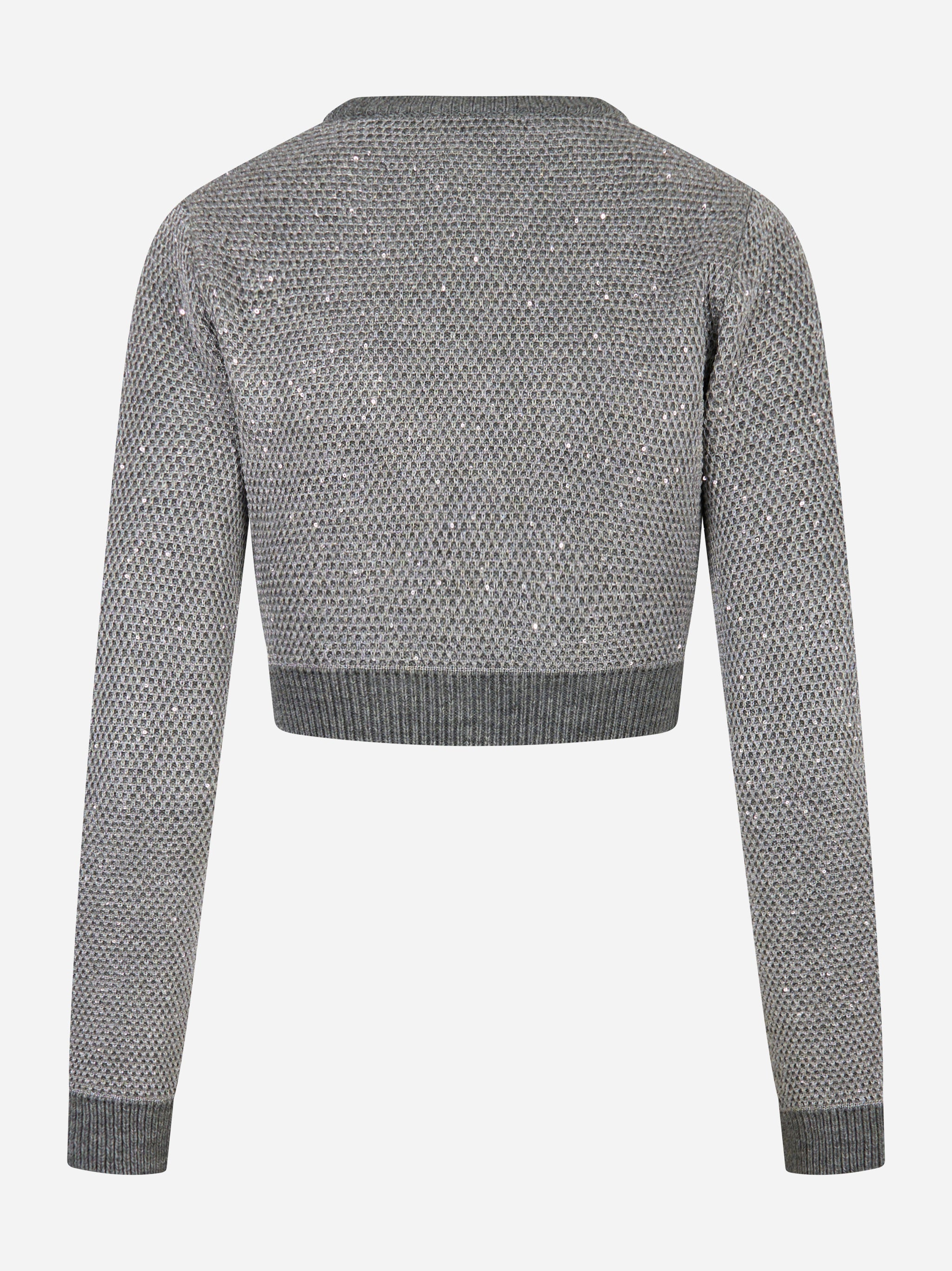 Maglia tricot girocollo Grigio