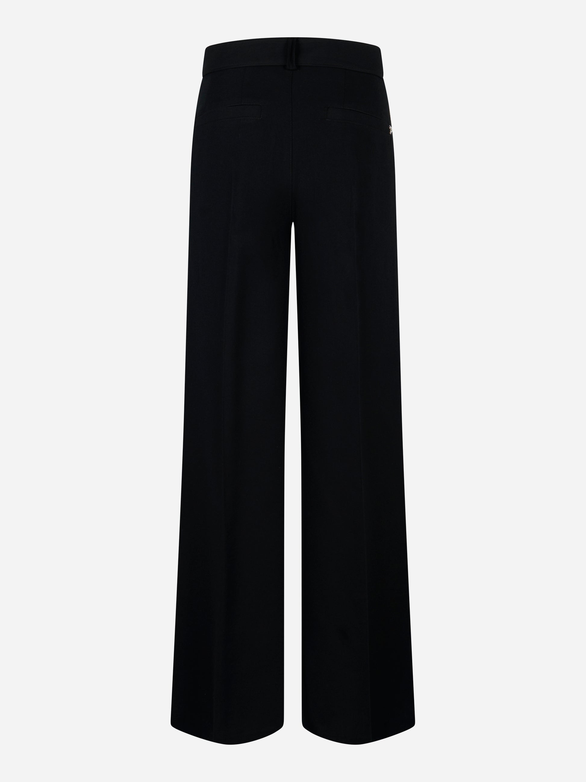 Pantalone Kim loose in levantina di viscosa Nero