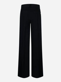 Pantalone Kim loose in levantina di viscosa Nero