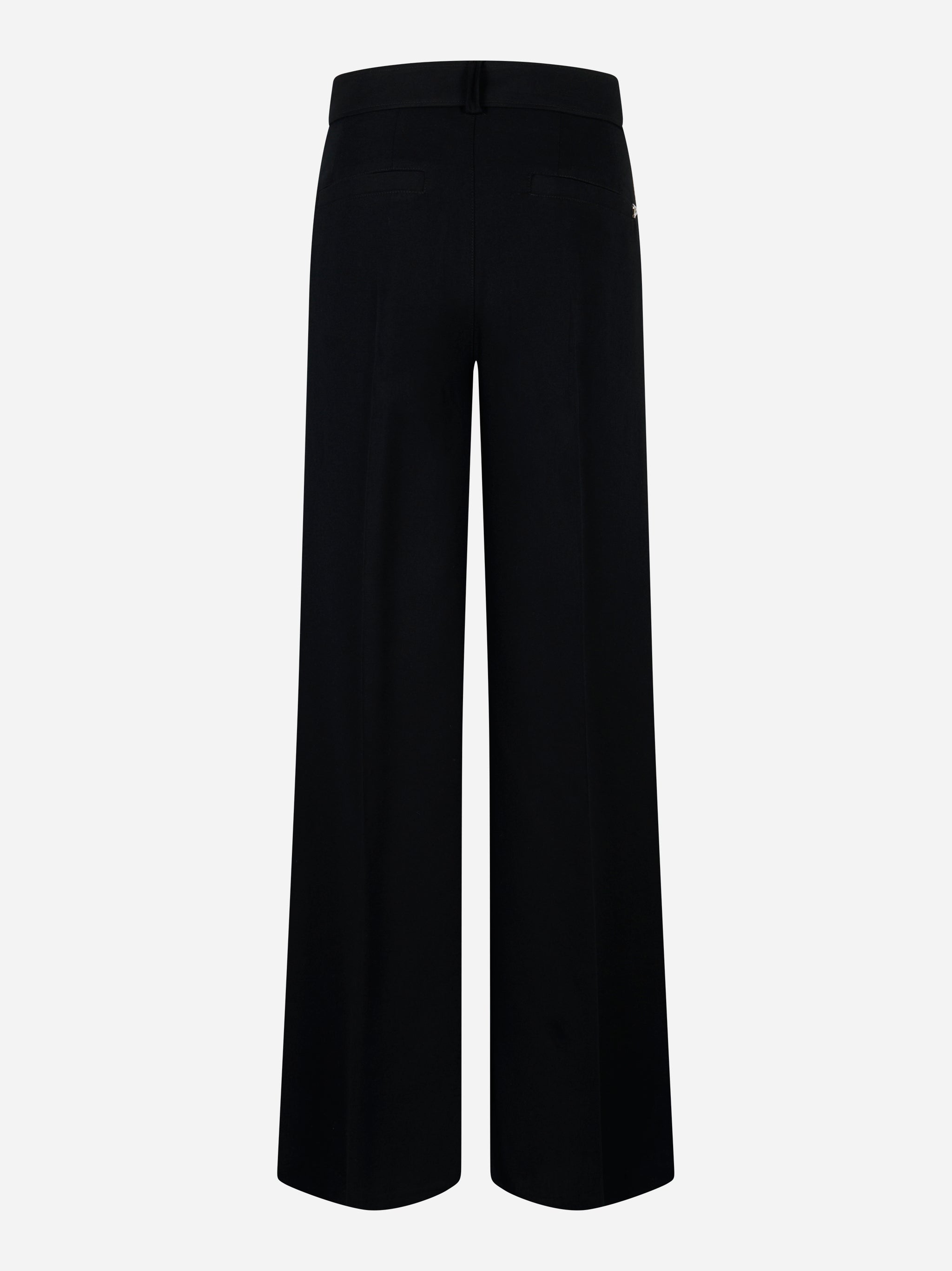 Pantalone Kim loose in levantina di viscosa Nero