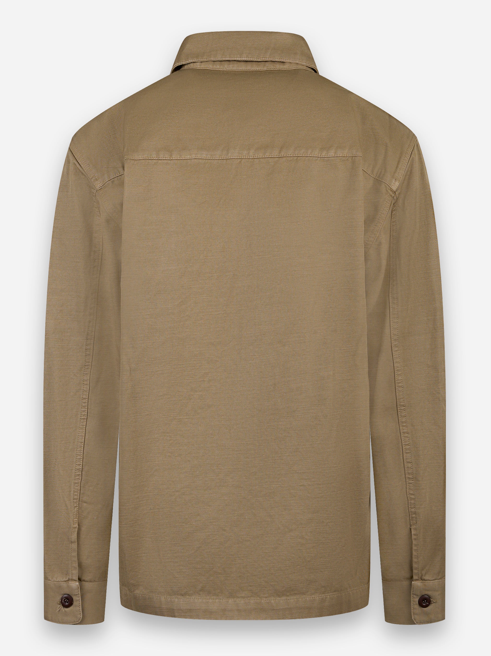 Over jacket in cotone Marrone