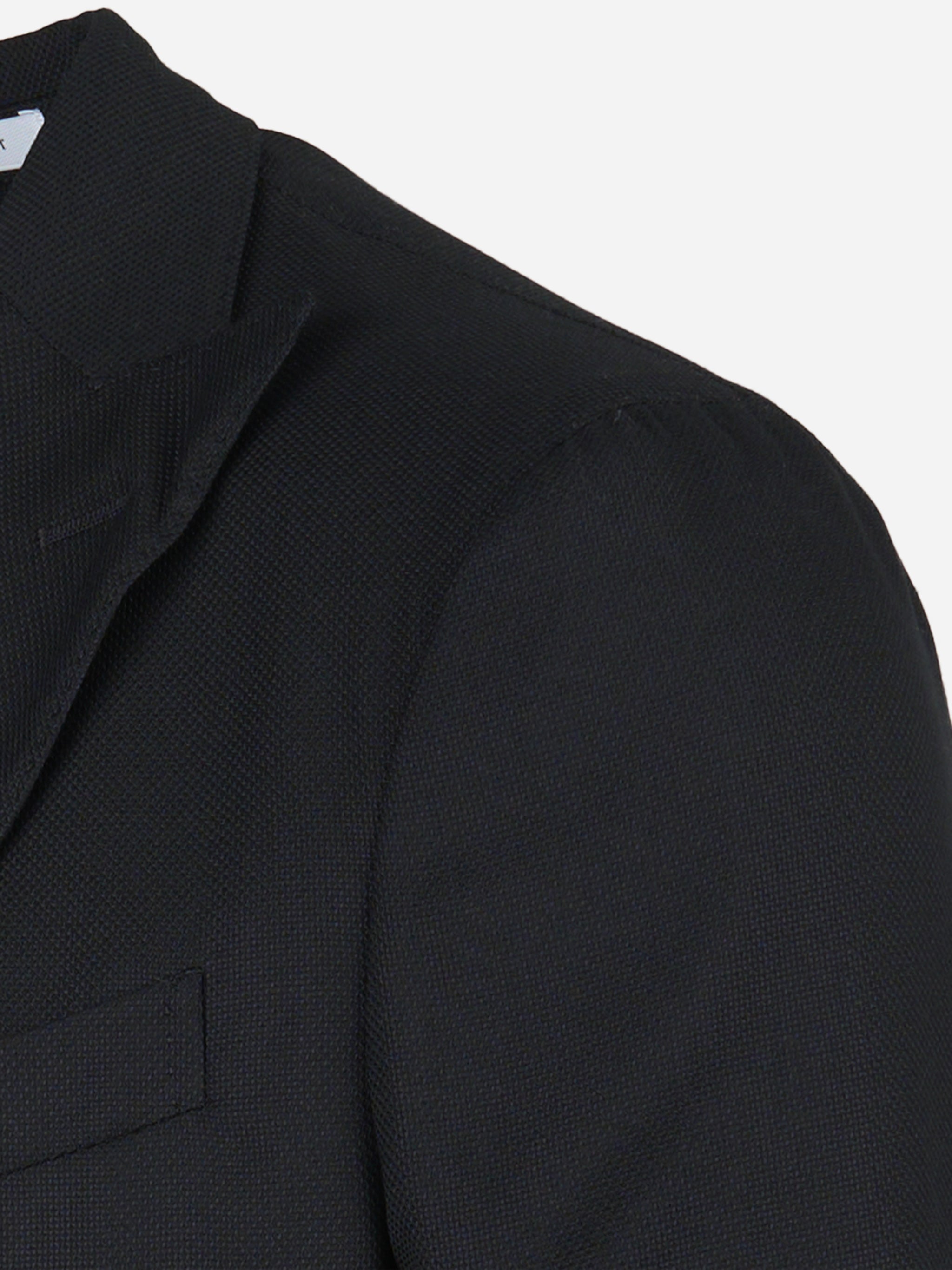 Blazer in lana con rever a lancia e tasche a toppa Nero
